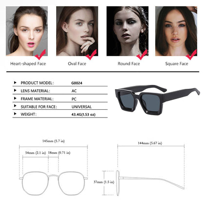 Anna-Kaci Stylish Square Women's Polarized Sunglasses UV400 Protection