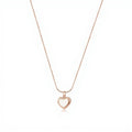 Open Heart Pendant Necklace Minimalist Outline Heart Chain Jewelry