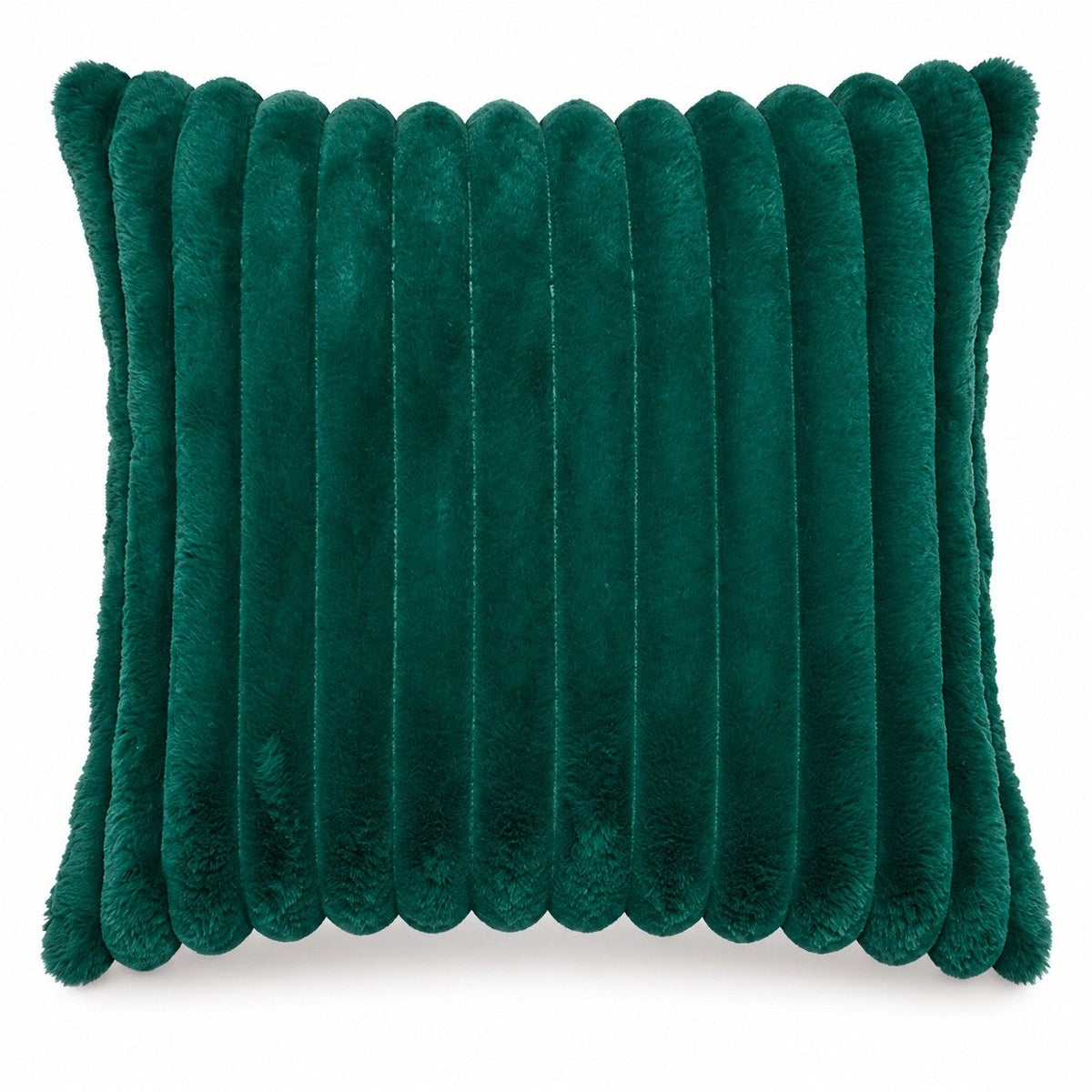 Double Sided Plush Corduroy Throw Pillow Cover 18 x 18 Inch Wide Stripe Texture
