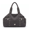 Polka Dot Multi-Pocket Shoulder Bag with Zip Closure