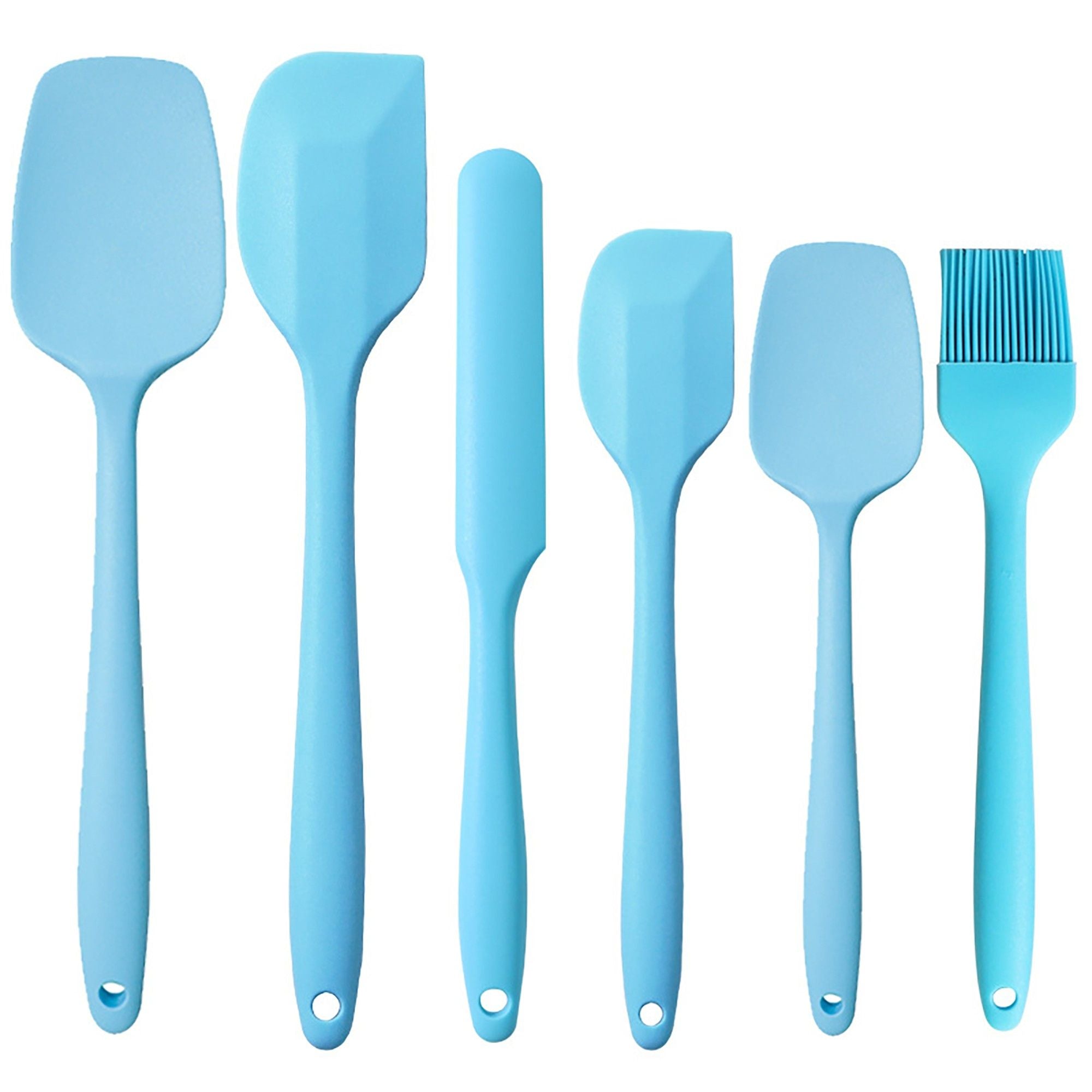 6-Piece Silicone Spatula Set with Handles, Flexible and Durable Kitchen Tools for Cooking and Baking