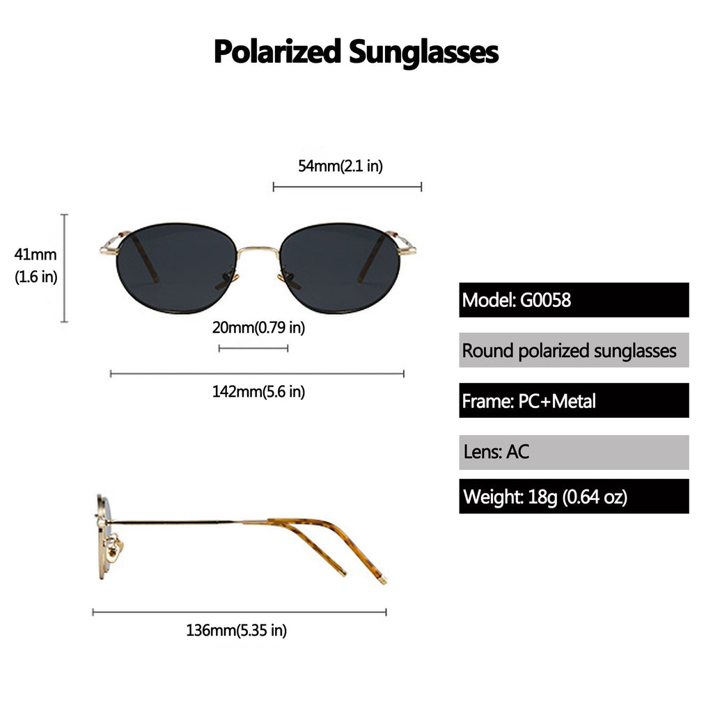Anna-Kaci Women's Retro Round Aviator Sunglasses