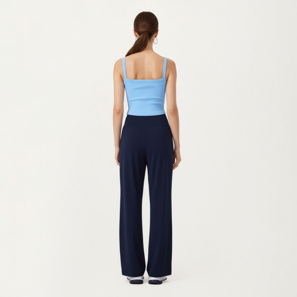 Anna-Kaci Active Women's High Waist Wide Leg Sweatpants with Side Pockets and Smooth Stretch Fabric
