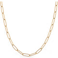 Women's Paperclip Link Fashion Necklace Simple Minimalist Chain Design