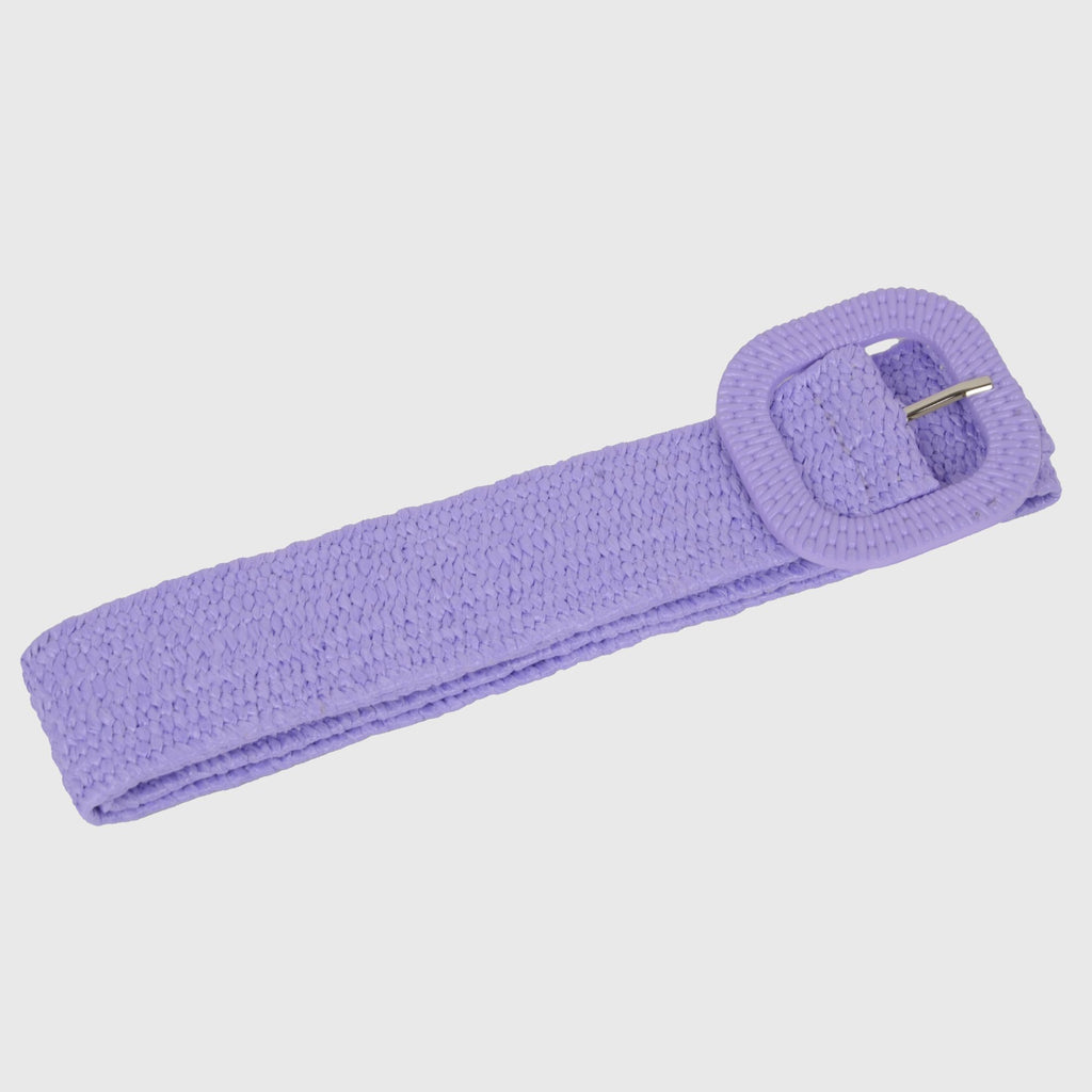 Anna-Kaci Elegant Straw Belt with Matching Woven Buckle