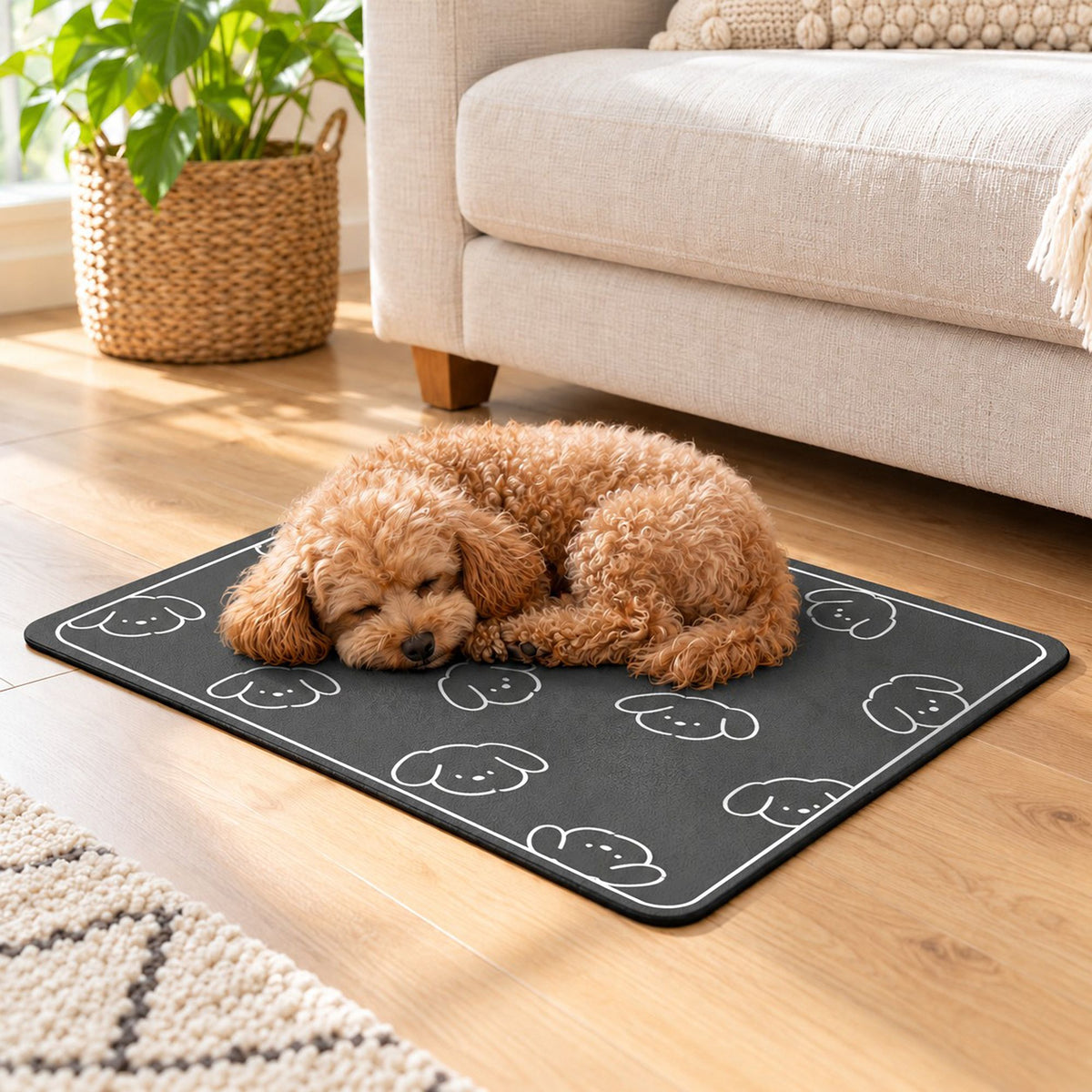 Absorbent Pet Feeding Mat with Non Slip Backing