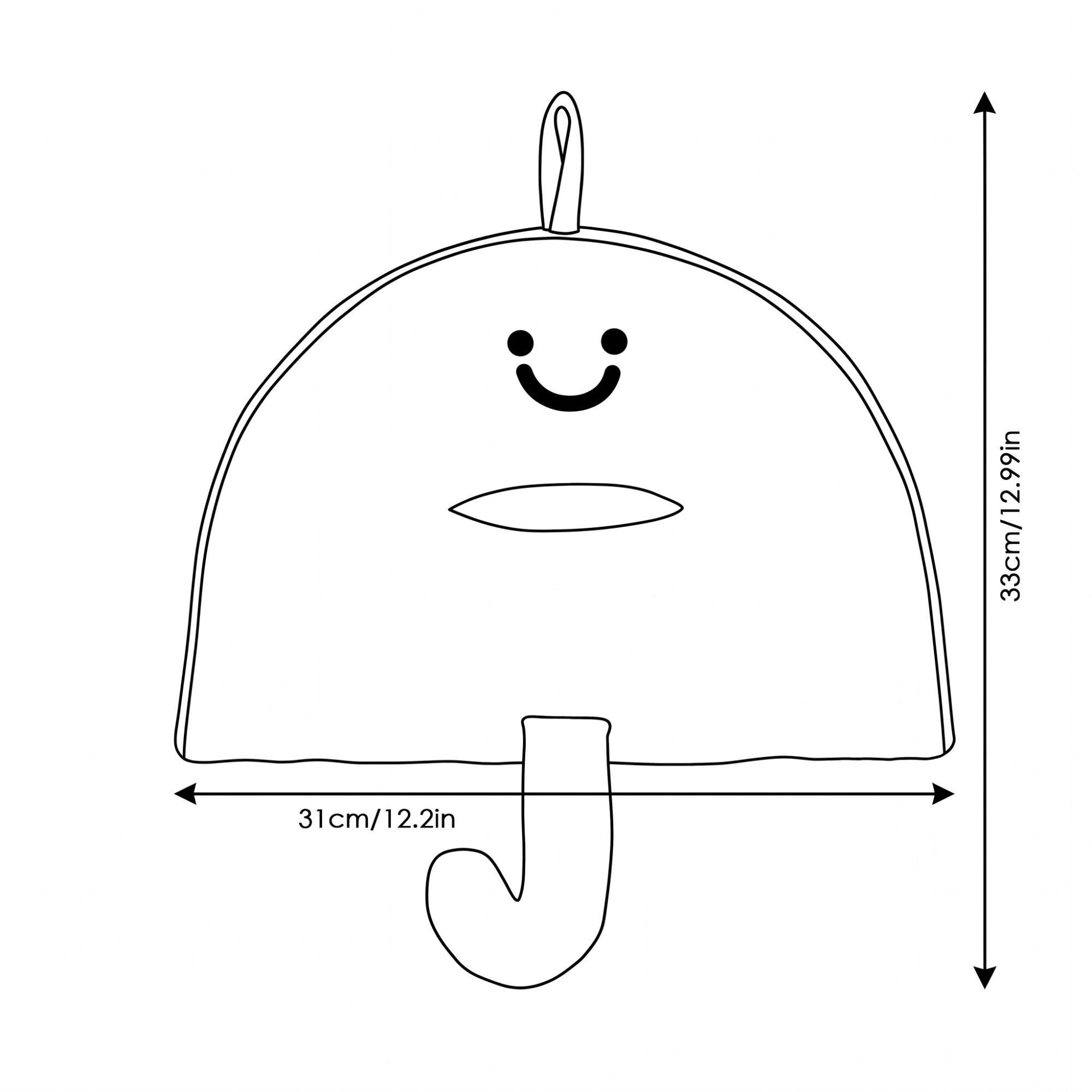 Hanging Tissue Holder with Zipper Pocket and Smiley Face