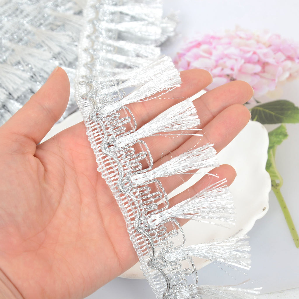 Fringe Tassel Lace Trim, 11 Yards 2.4 inch Wide, Sewing Trim for Curtain Embellishment Lamp Shade Tablecloth Stage Decor DIY Craft