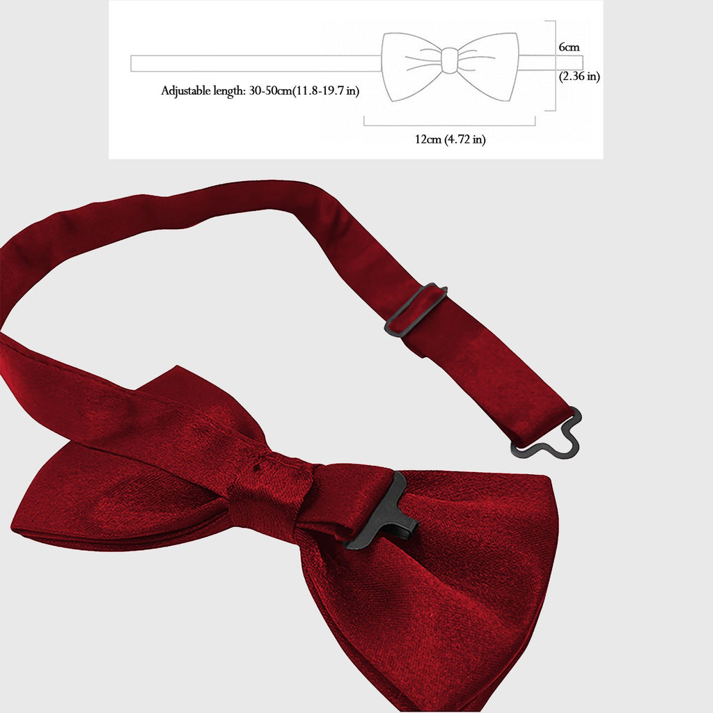 Anna-Kaci Men's Pre-Tied Bow Tie Adjustable Formal Bowtie for Weddings, Tuxedos & Special Occasions