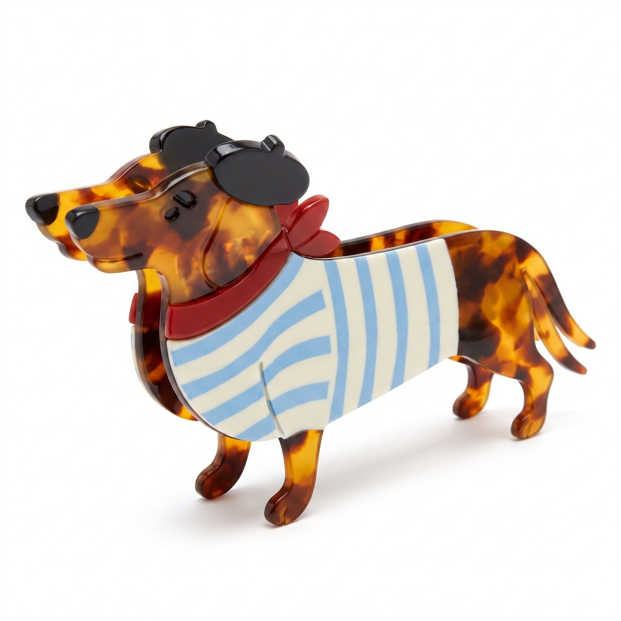 Set de 3 horquillas de pelo de perro salchicha con diseño de tortuga para cachorros