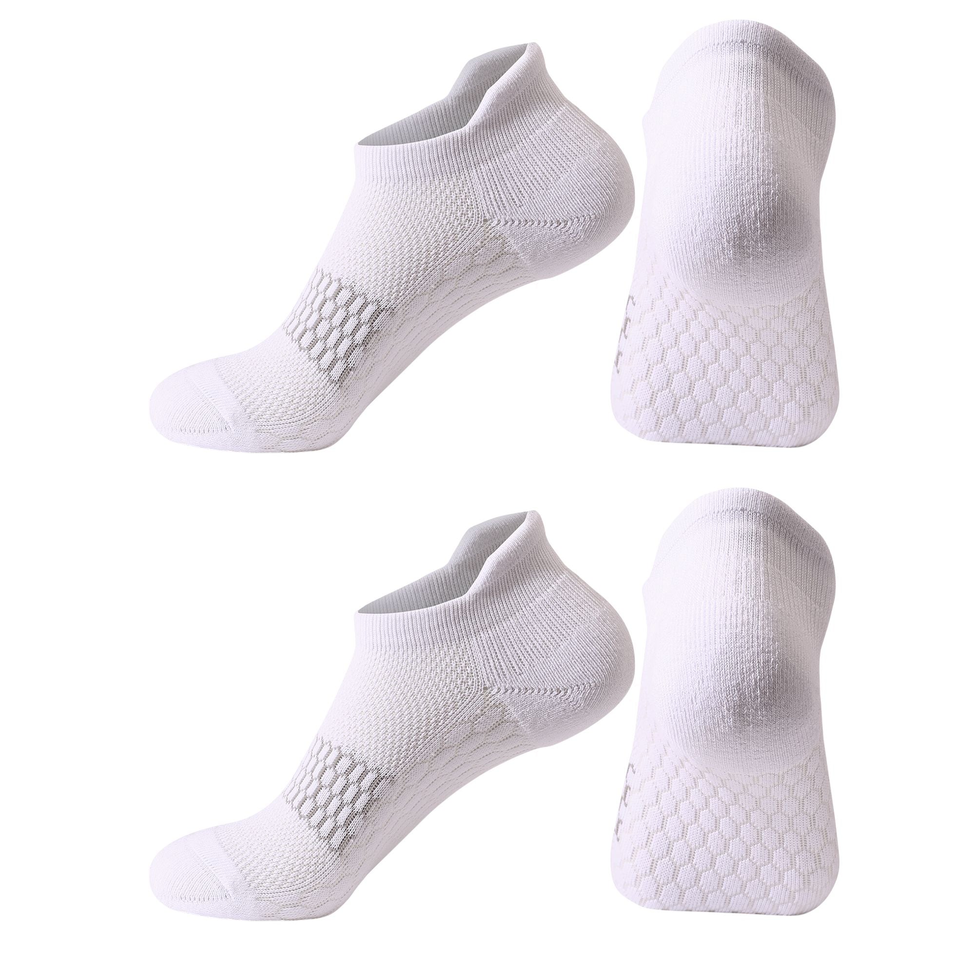Anna-Kaci Women's 2-Pair Set Low-Cut Athletic Socks with Honeycomb Mesh Ventilation Arch Compression and Cushioned Heel Fit