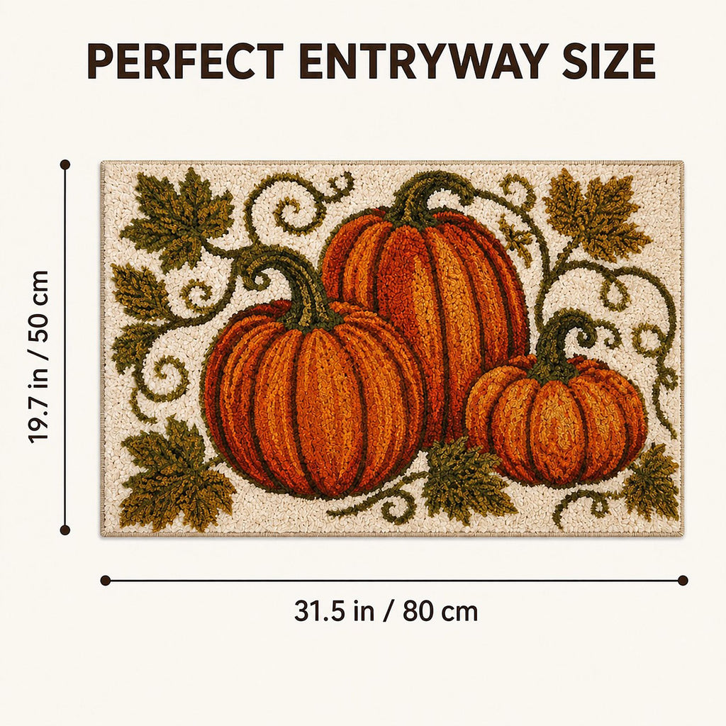 Fall Pumpkin Halloween Doormat Nonslip Entryway Rug 19.7 x 31.5 Inches