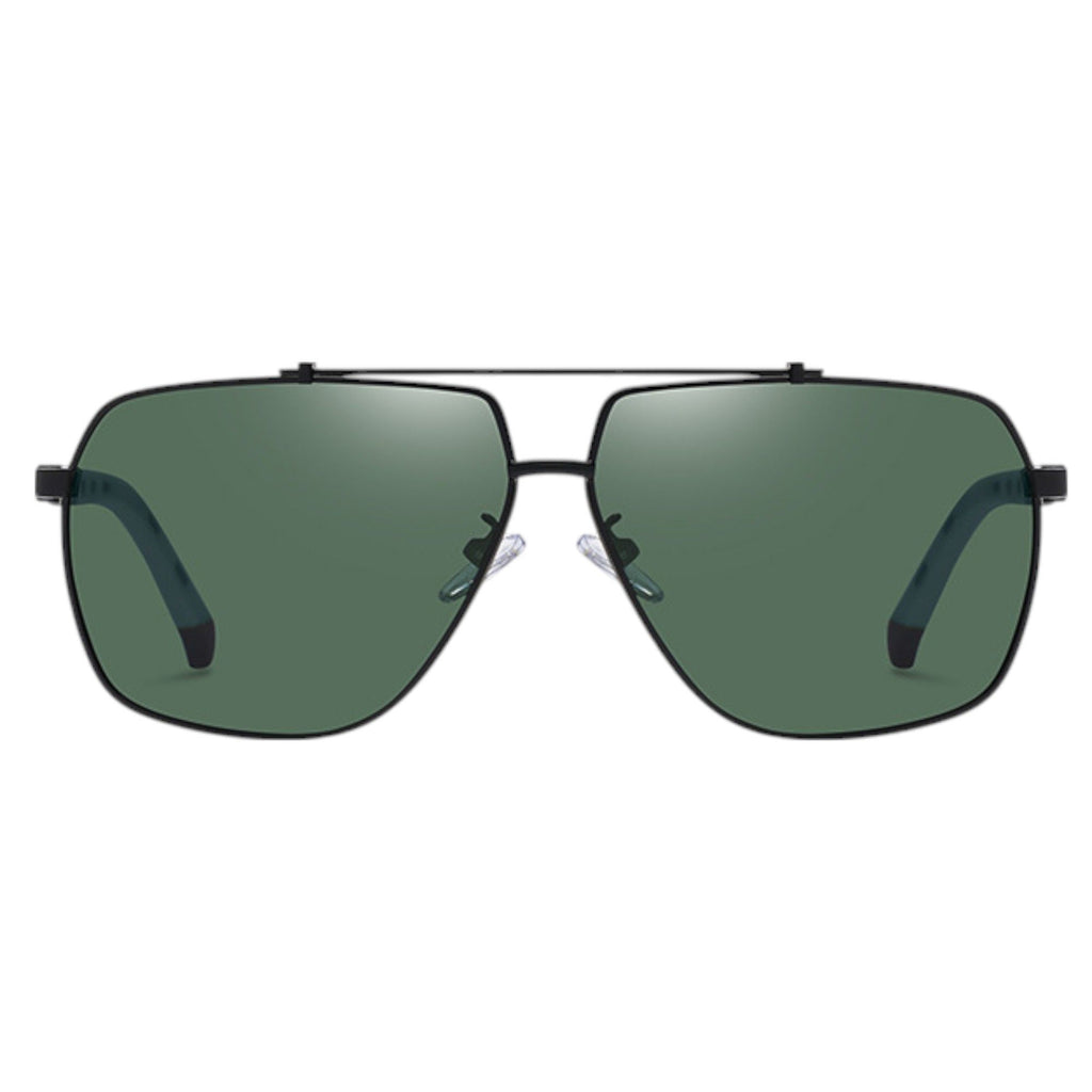 Anna-Kaci Men's Fashion Two Tone Box Polarized Sunglasses UV400 Protection