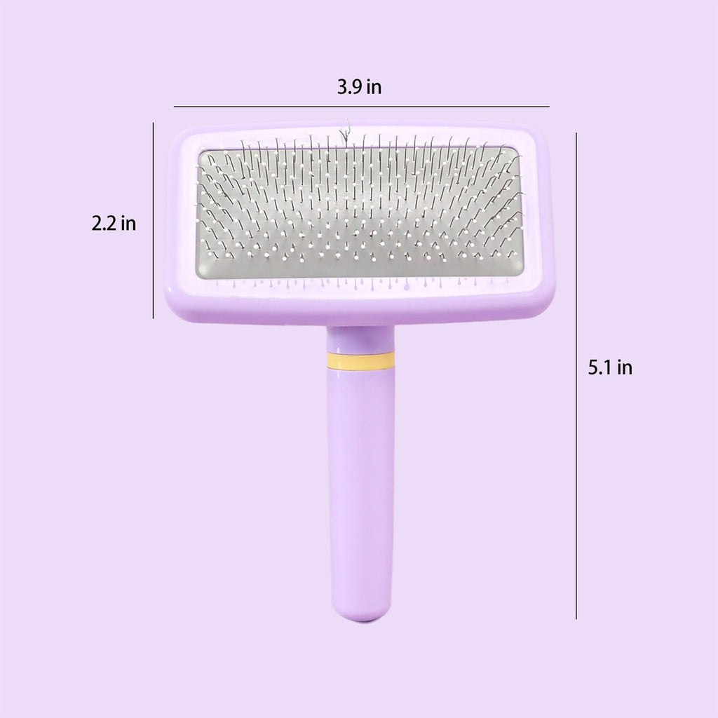 Pet Slicker Brush for Dogs and Cats with Comfortable Handle and Fine Bristles Grooming Tool
