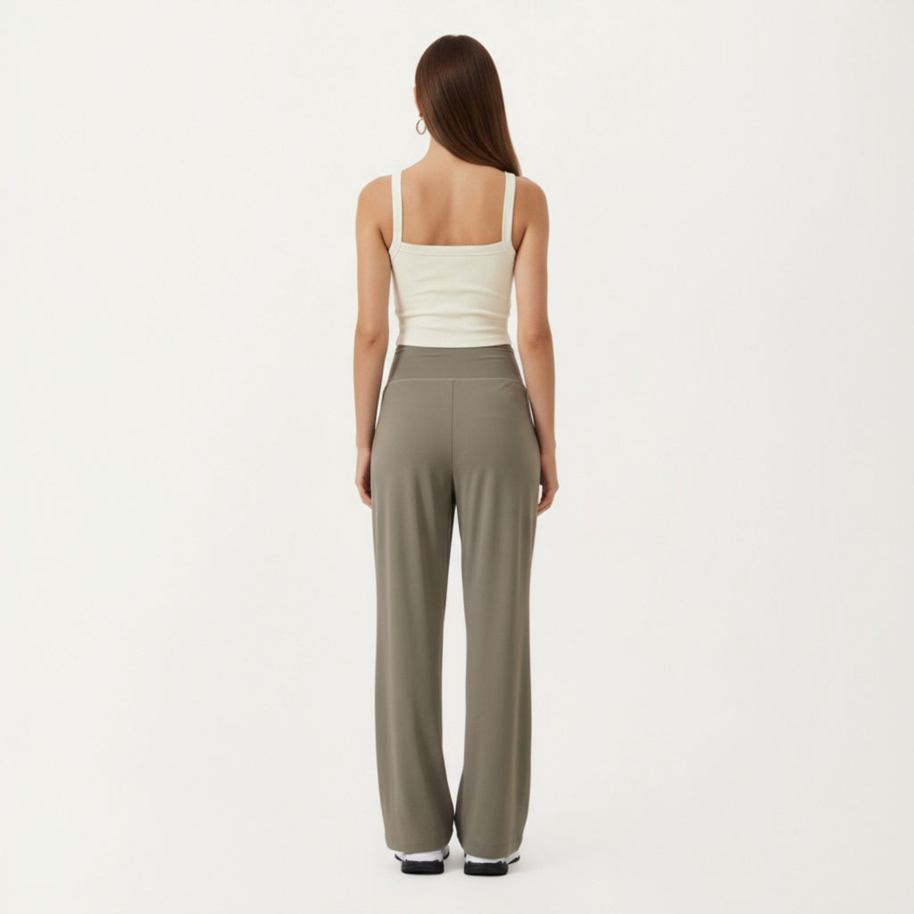 Anna-Kaci Active Women's High Waist Wide Leg Sweatpants with Side Pockets and Smooth Stretch Fabric
