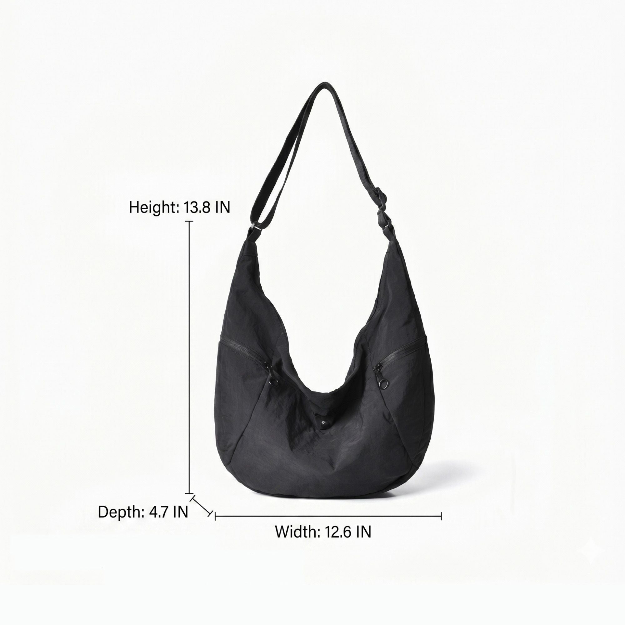 Lightweight Crossbody Bag with Adjustable Strap and Pockets