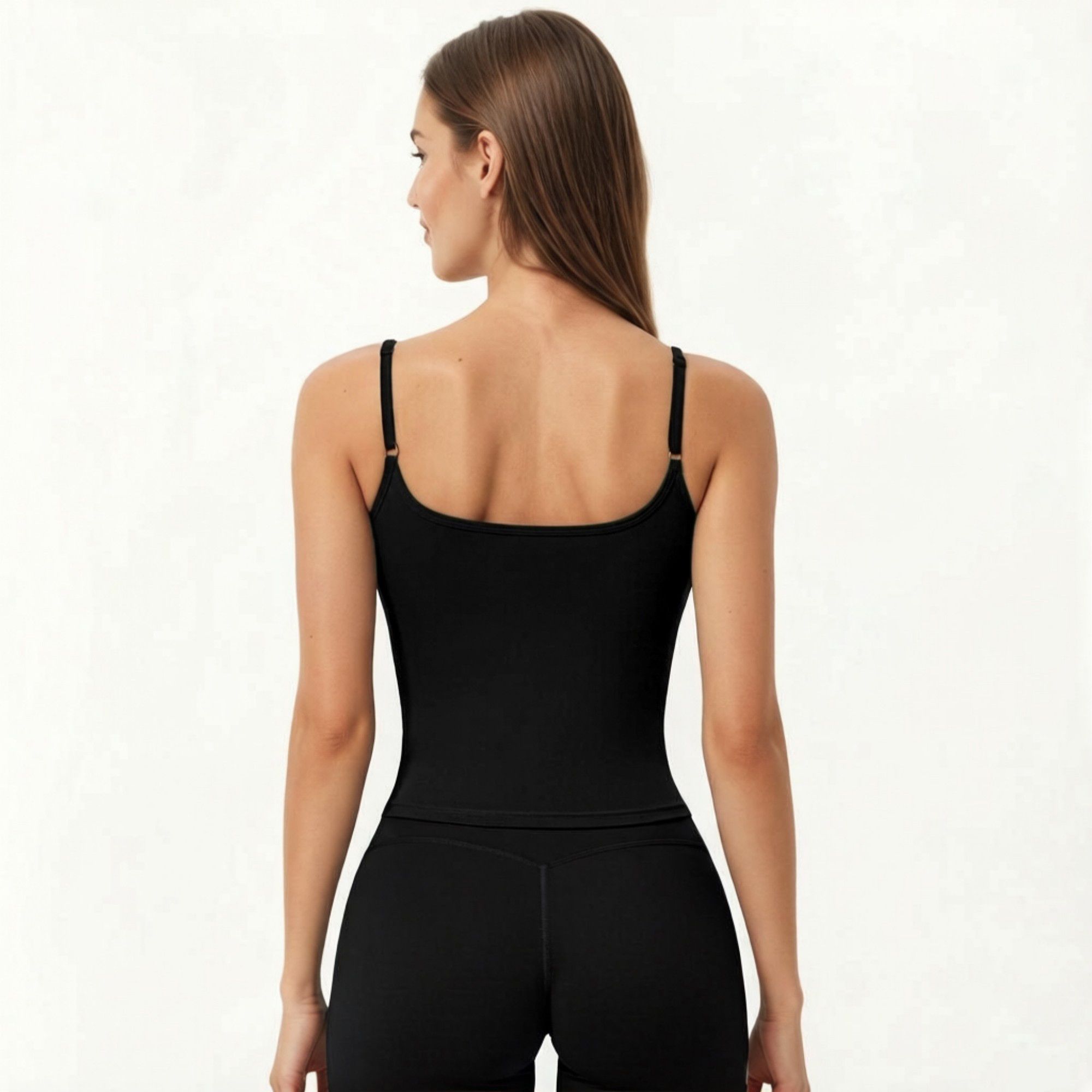Anna-Kaci Active Women's Spaghetti Strap Active Cami Top with Scoop Neck and Smooth Stretch Fit