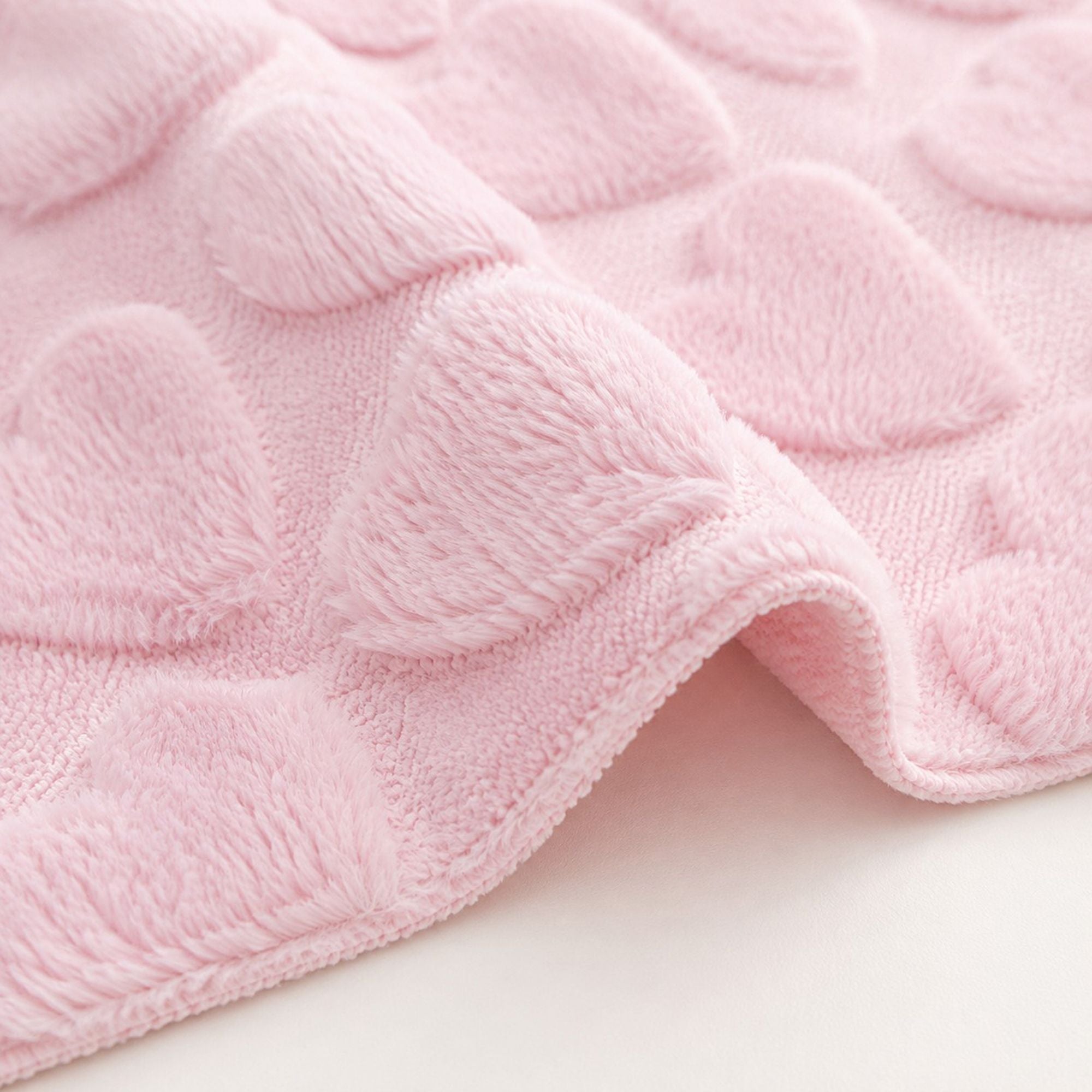 Plush Heart Textured Throw Pillow Cover for Couch Bed and Chair