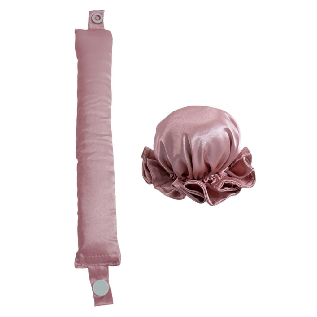 Anna-Kaci 2pcs Heatless Curling Set with Hair Wrap and Elastic Bonnet Cap