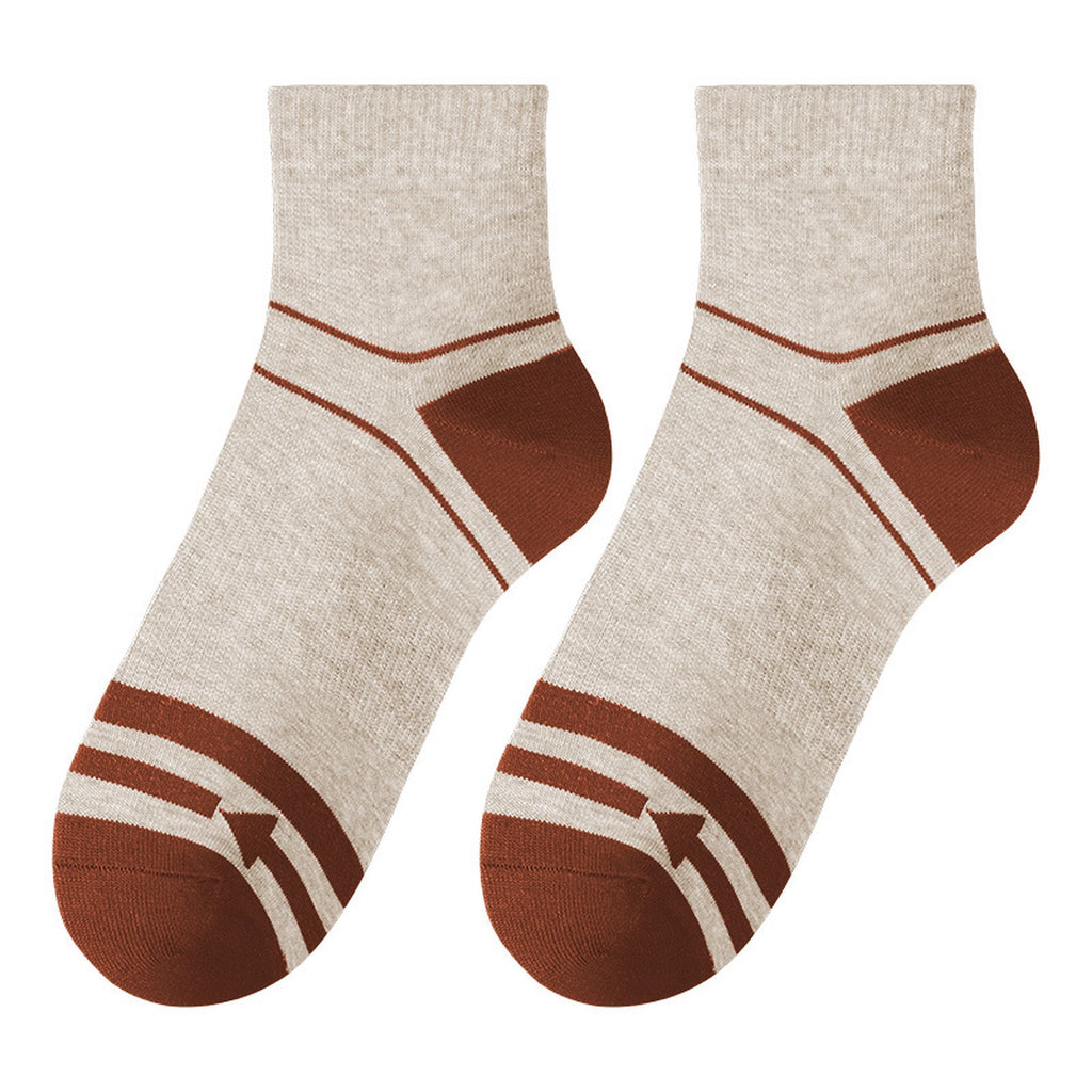 Anna-Kaci Men's 6pk Striped Ankle Socks