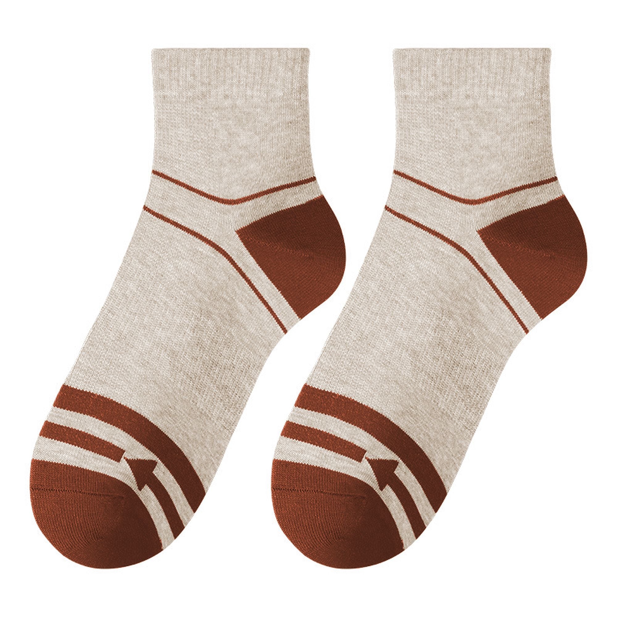 Anna-Kaci Men's 6pk Striped Ankle Socks