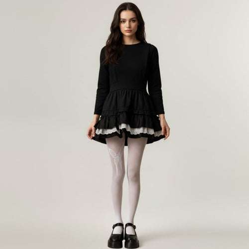 Anna-Kaci 2pcs Women's Fishnet Tights with Butterfly Lace Design