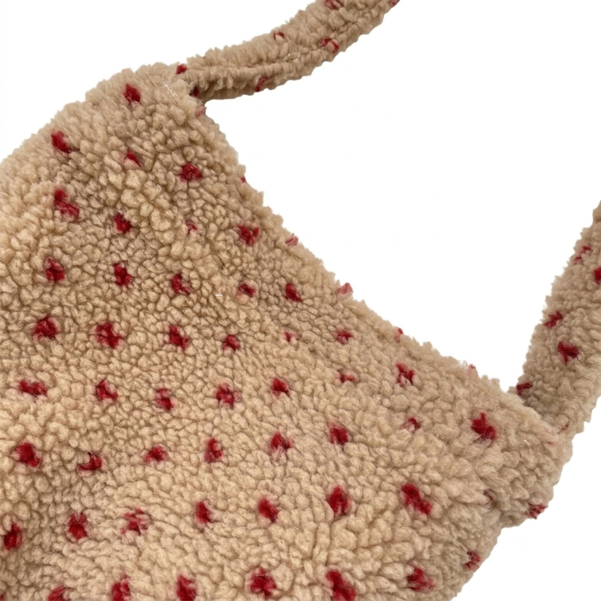 Fuzzy Shoulder Bag Soft Textured Tote Purse with Magnetic Closure