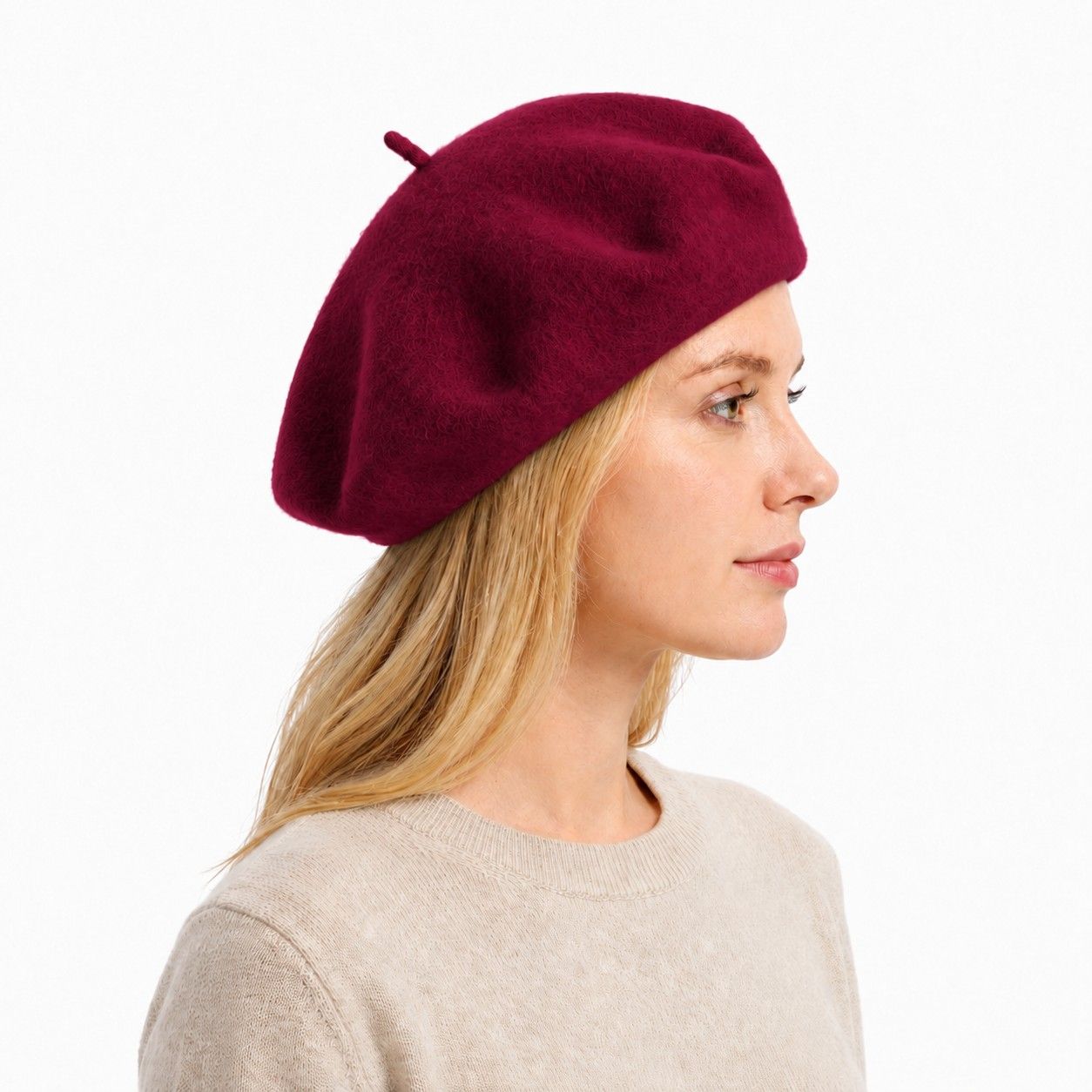 Wool Beret Hat Classic French Painter Cap Soft Felt Everyday Style