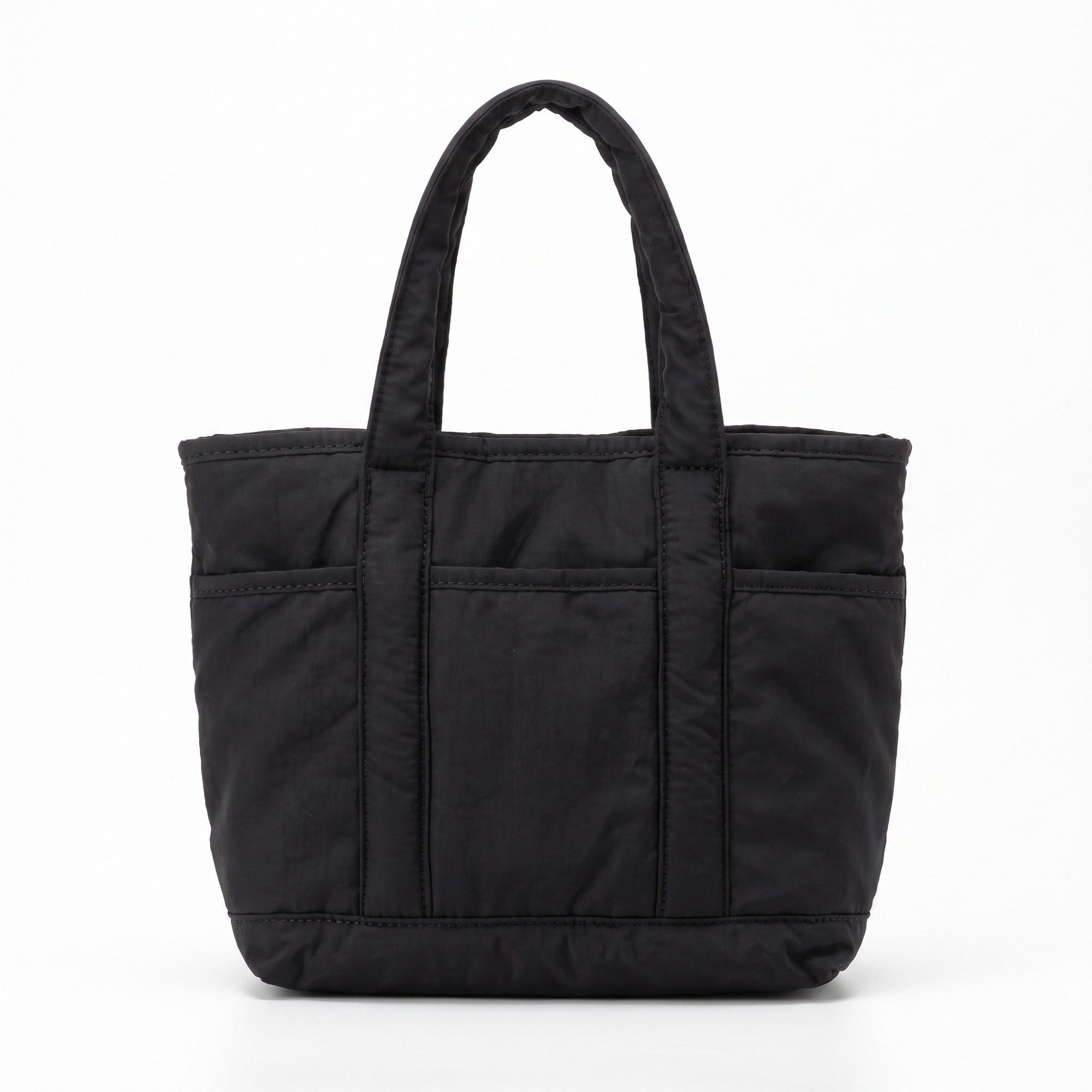 Lightweight Utility Tote Bag with Long Shoulder Straps and Exterior Pockets 9x7.5x4.5in
