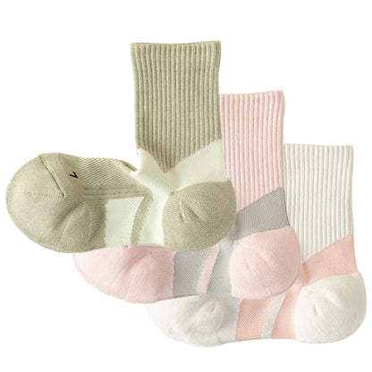 Anna-Kaci Women's 3-Pair Pack Cushioned Sports Crew Socks with Arch Support Mesh Panels and Ankle Compression