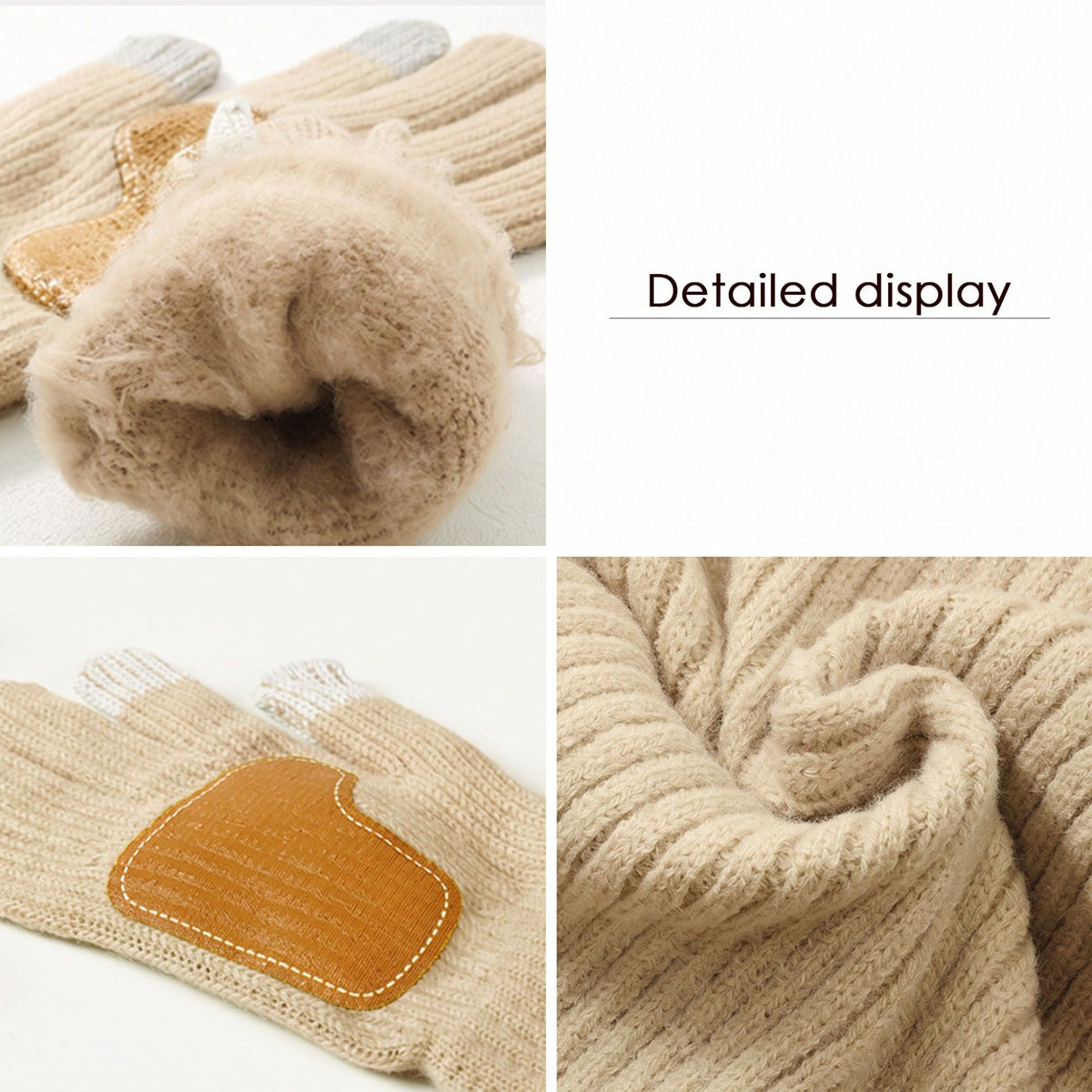 3 Piece Ribbed Knit Beanie Scarf and Touchscreen Gloves Set
