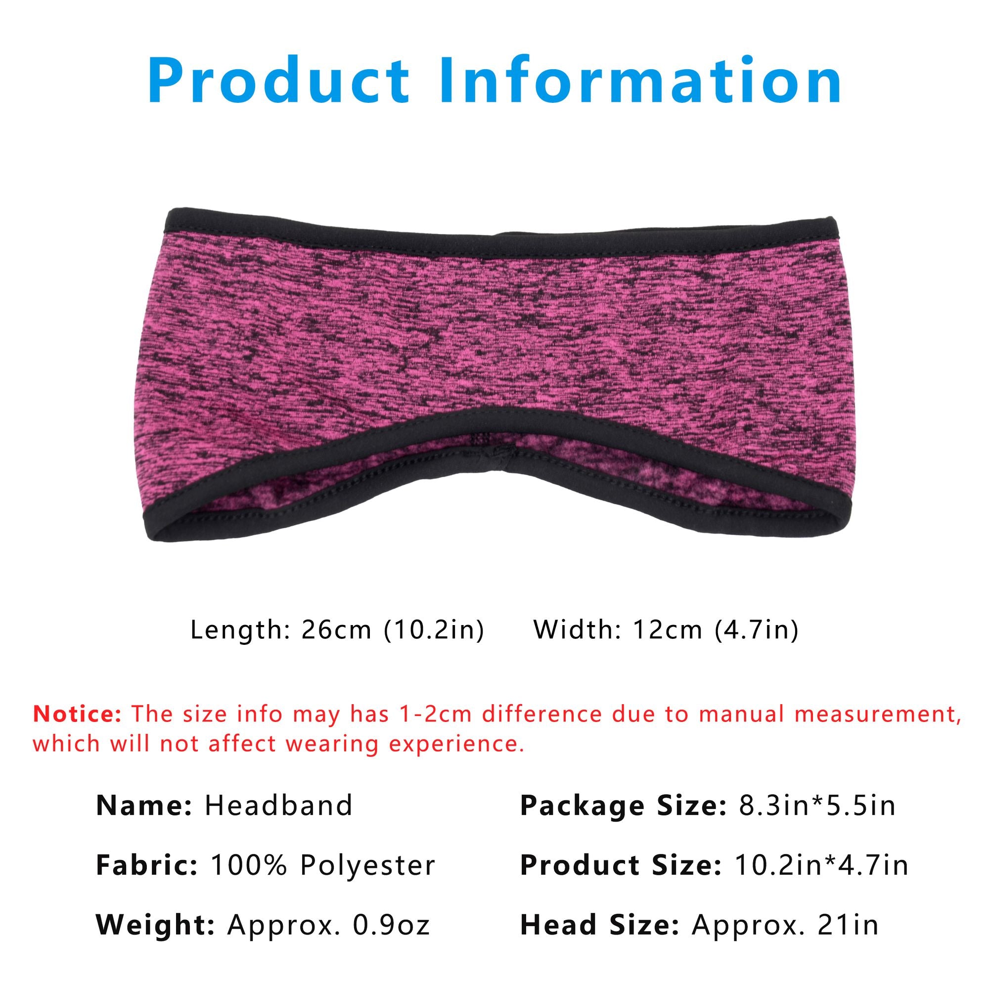 Anna-Kaci Sports Headband Moisture-Wicking for Running Workouts Exercise Men and Women Winter Ear Warmer