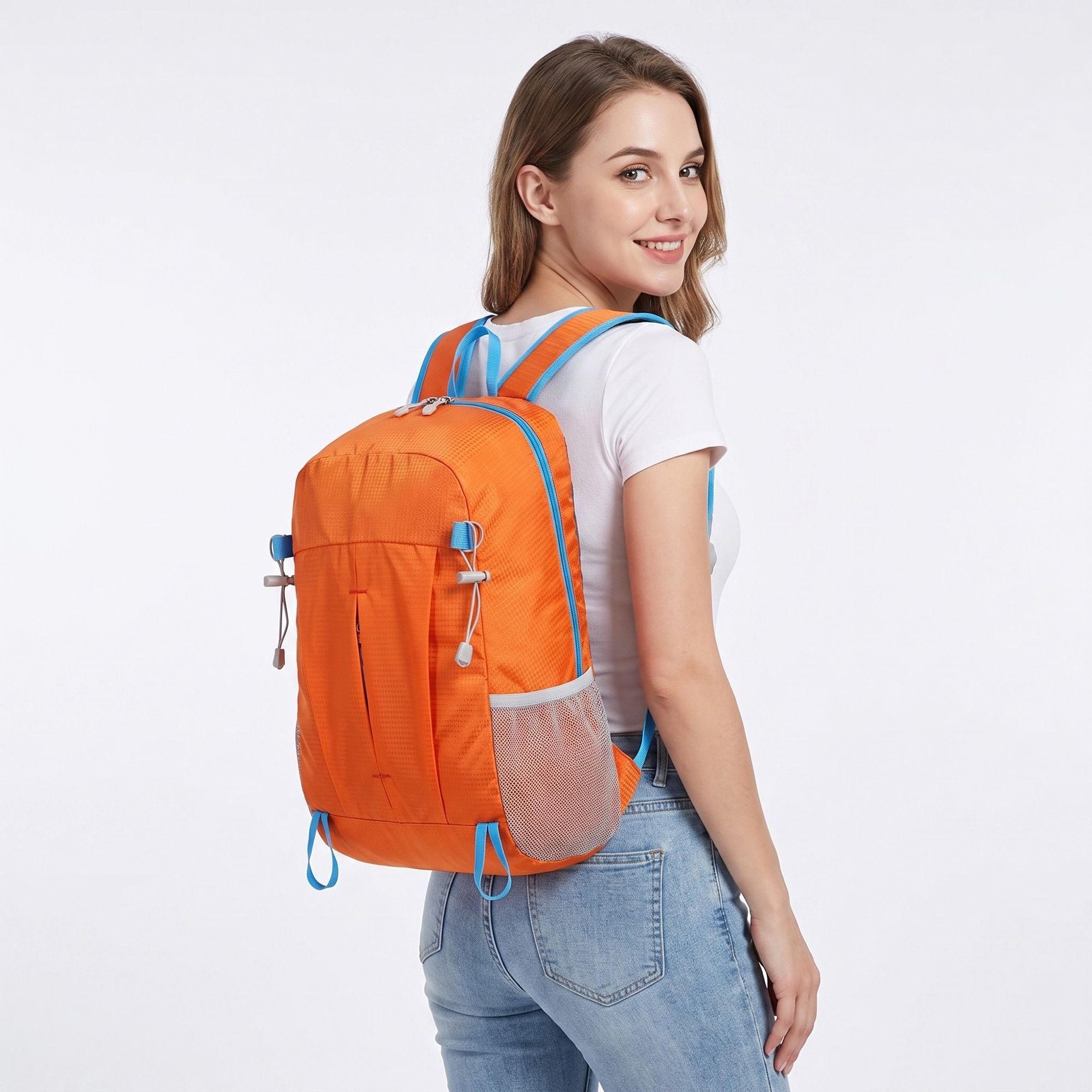 Lightweight Travel Backpack with Mesh Side Pockets Adjustable Straps Multi Pocket Design