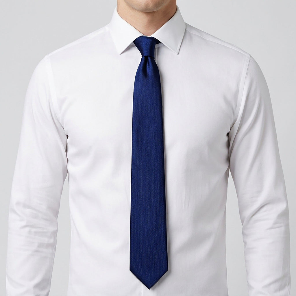 Men's Solid Smooth Finish Tie Classic Necktie 57 Inch Length 3.1 Inch Width Formal Business Accessory