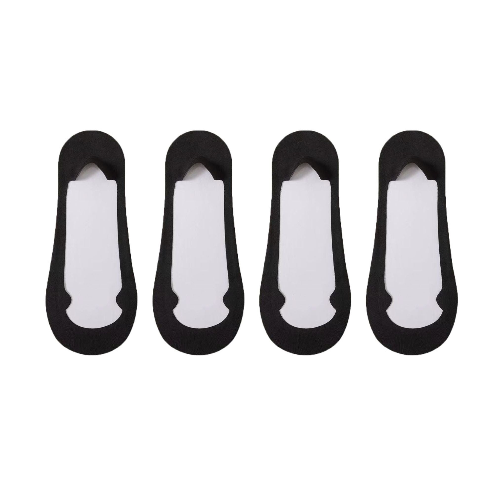 Anna-Kaci Women's Ultra Low Cut No Show Socks with Anti-Slip Silicone Grip and Seamless Toe Protection 4-Pack