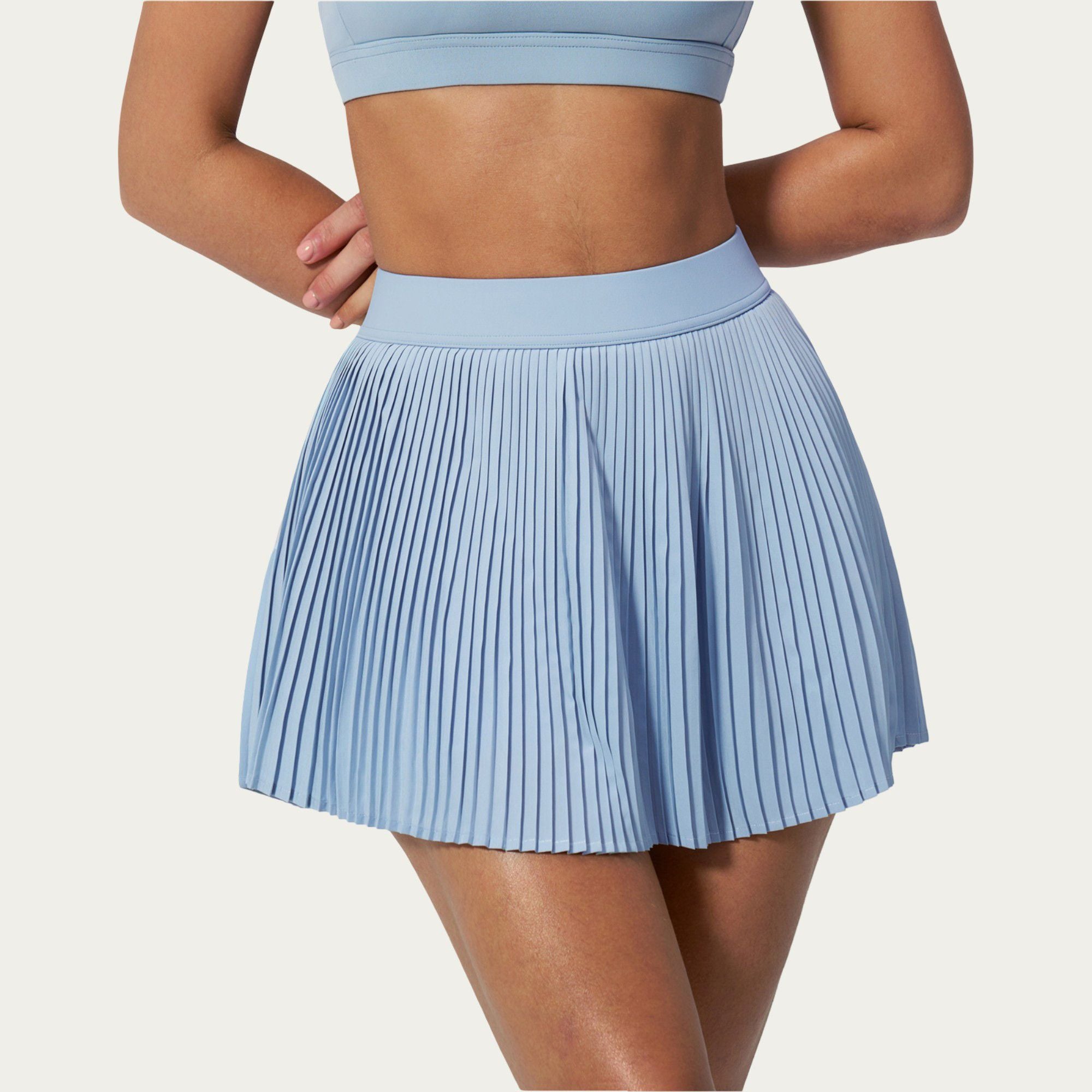Anna-Kaci Active Women's Pleated Athletic Skort with Built-In Shorts and Side Pocket