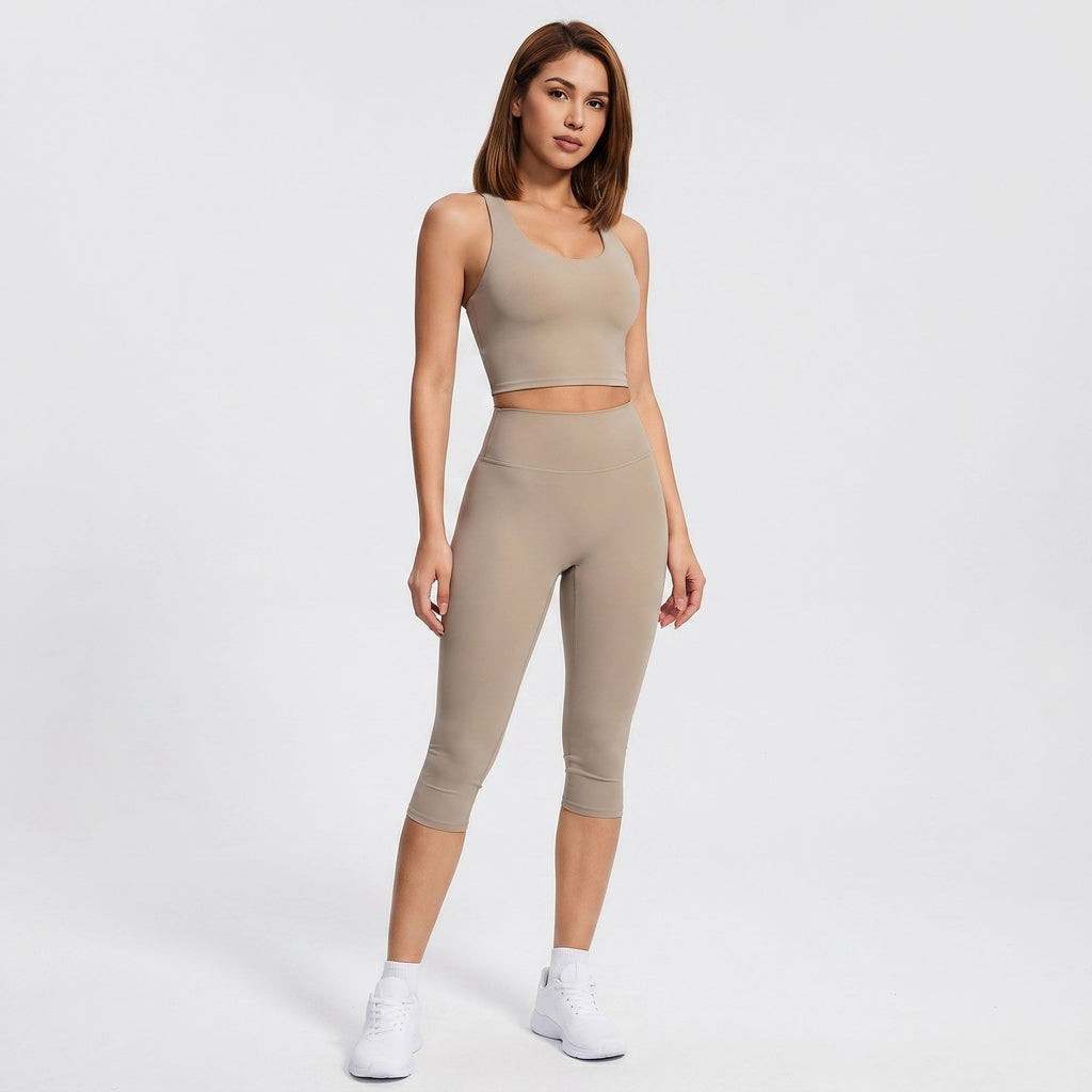 High Waist Capri Leggings Cropped Workout Yoga Pants