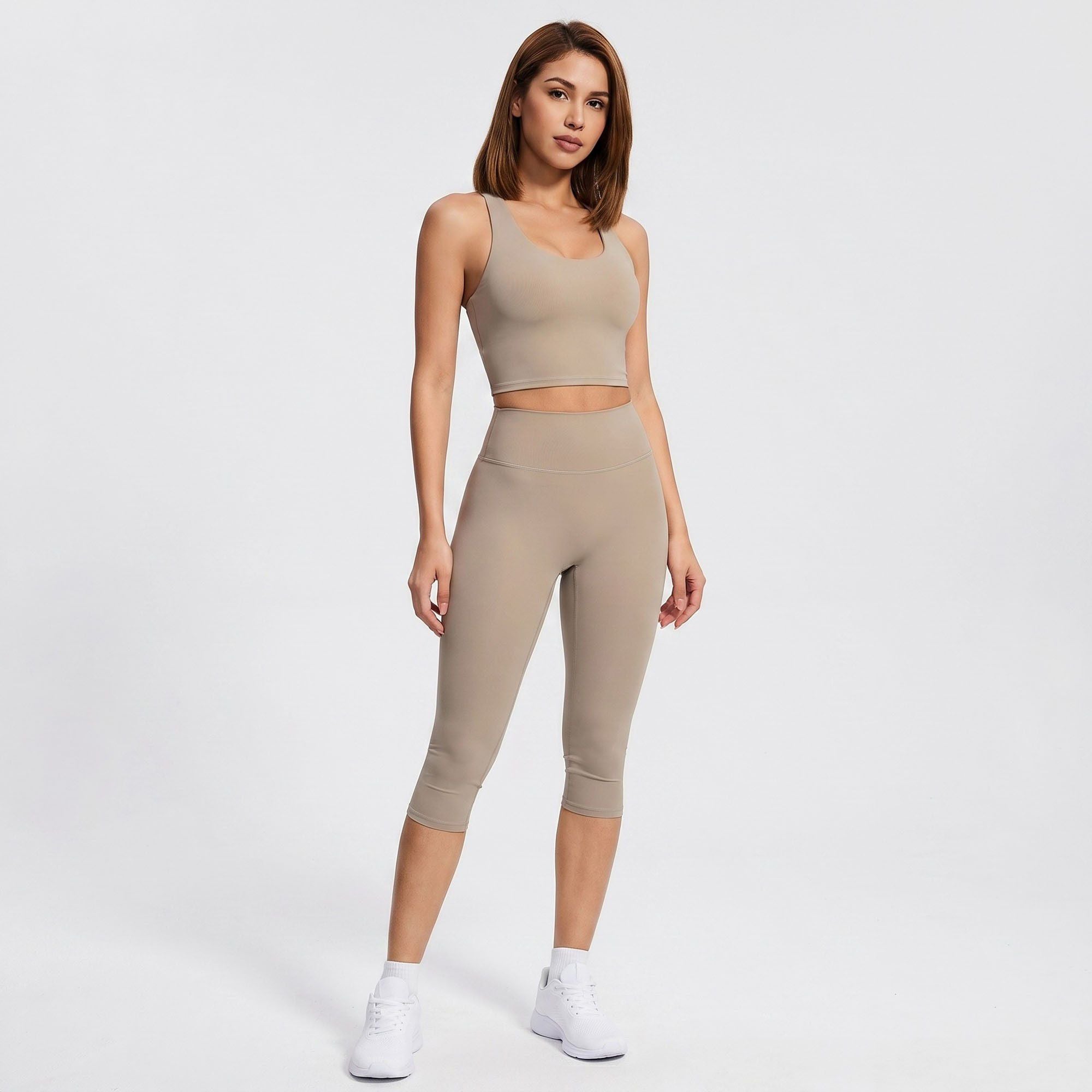 High Waist Capri Leggings Cropped Workout Yoga Pants