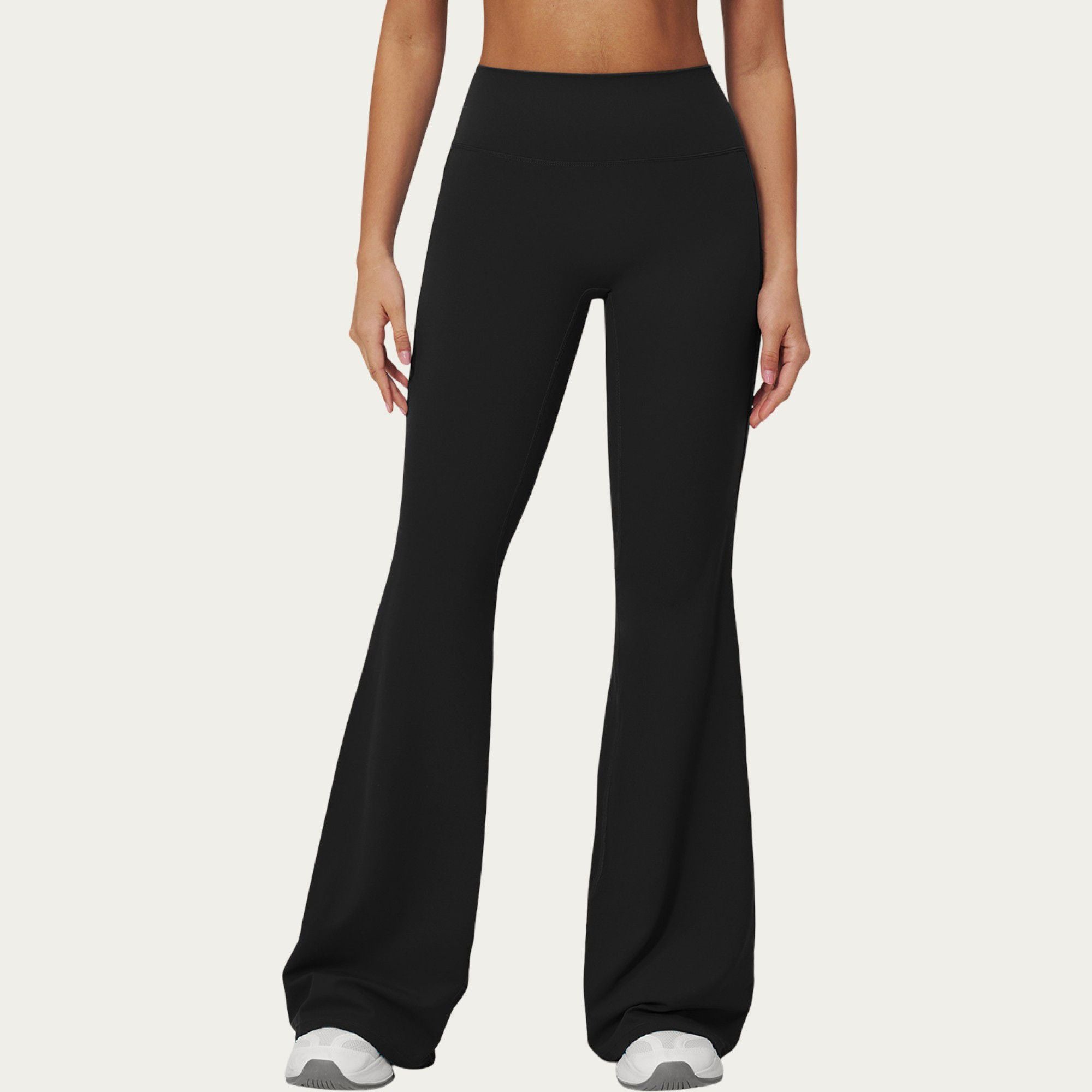 Anna-Kaci Active Women's High Waist Flare Yoga Pants with Wide Leg Stretch Fit and Seam Detail