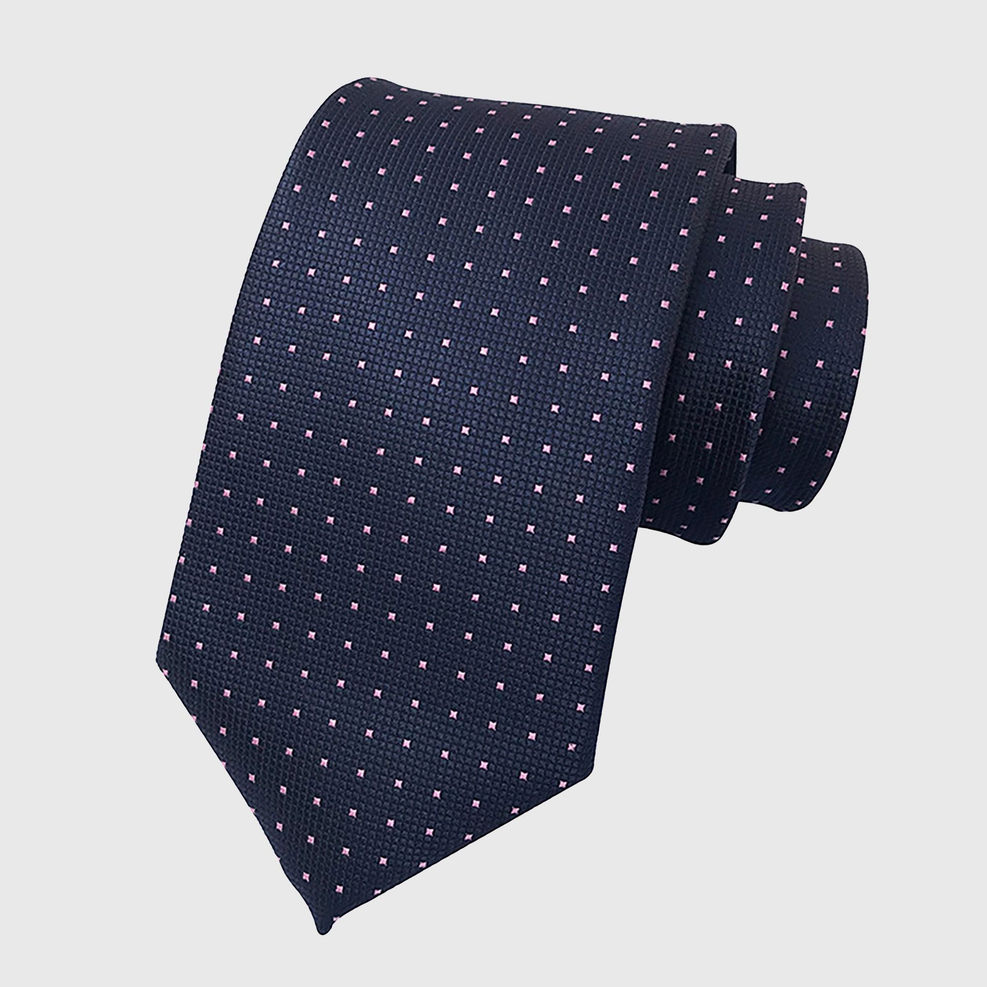 Anna-Kaci Men's Dot Pattern Tie Woven Formal Necktie for Business, Weddings & Daily Office Wear