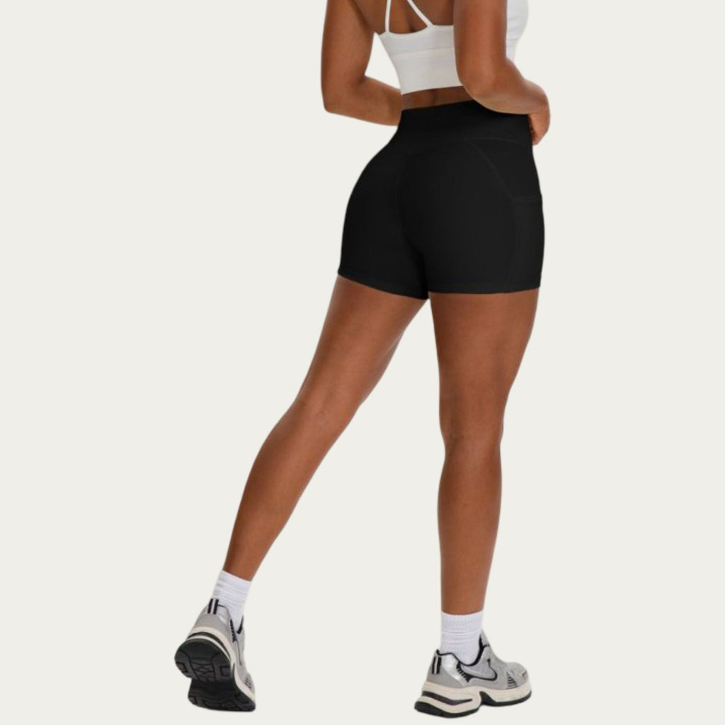 Anna-Kaci Active Women's High Waist Biker Shorts with Side Pockets and Smooth Stretch Fit