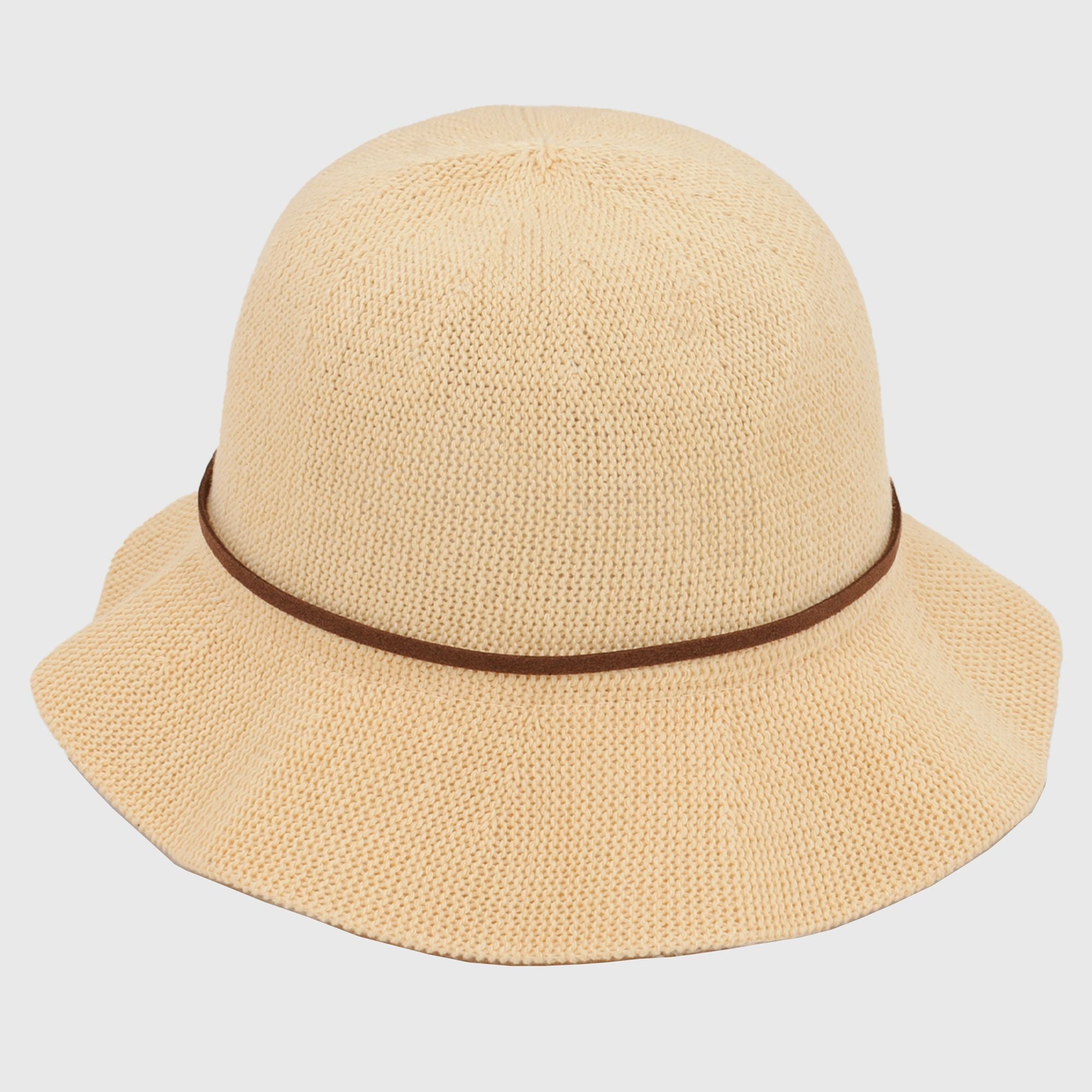Anna-Kaci Women's Foldable Crocheted Bucket Hat with Bow Accent