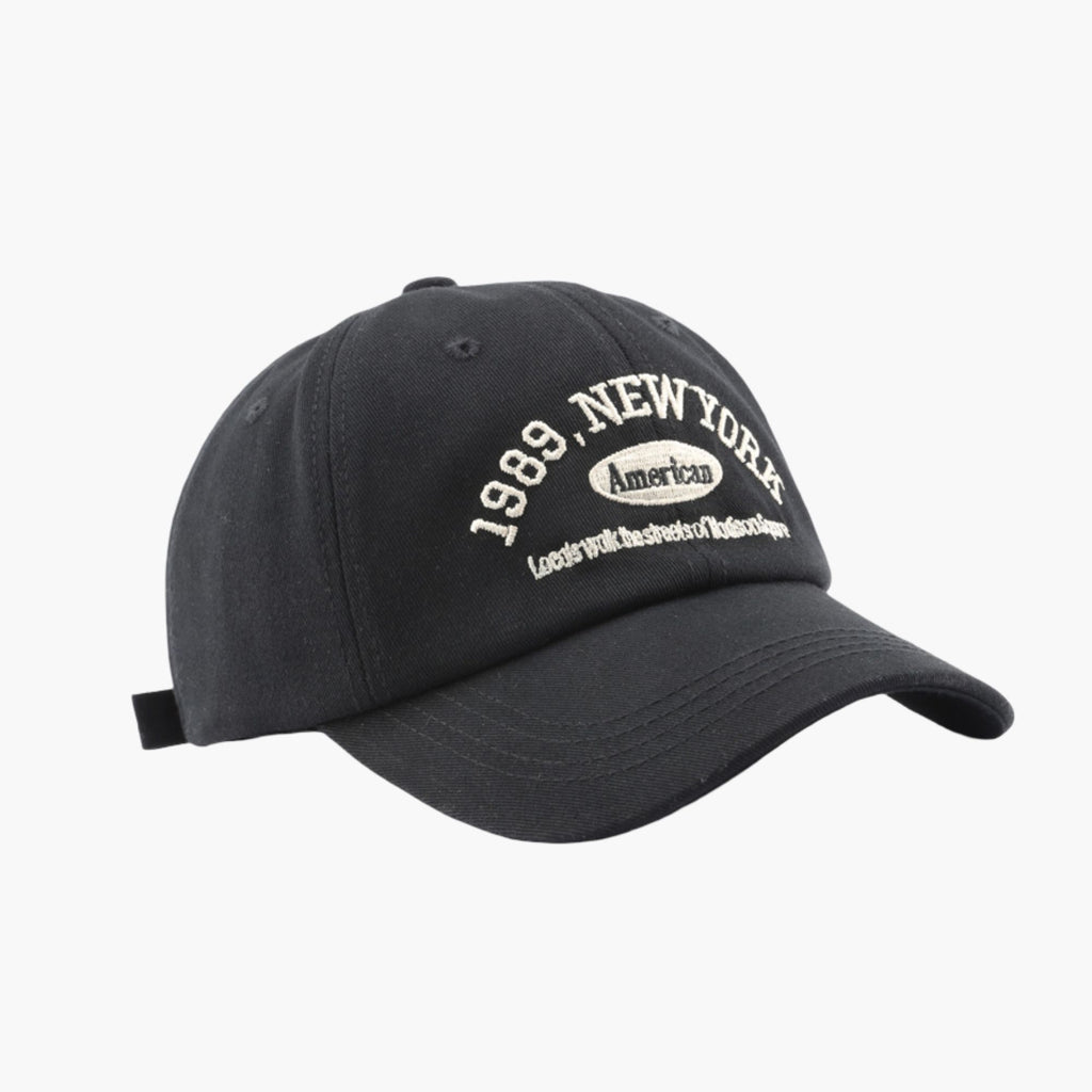 Anna-Kaci Cotton Baseball Cap with Embroidered Lettering Adjustable Strap Back
