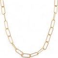 Women's Modern Paperclip Chain Fashion Necklace with Large Links