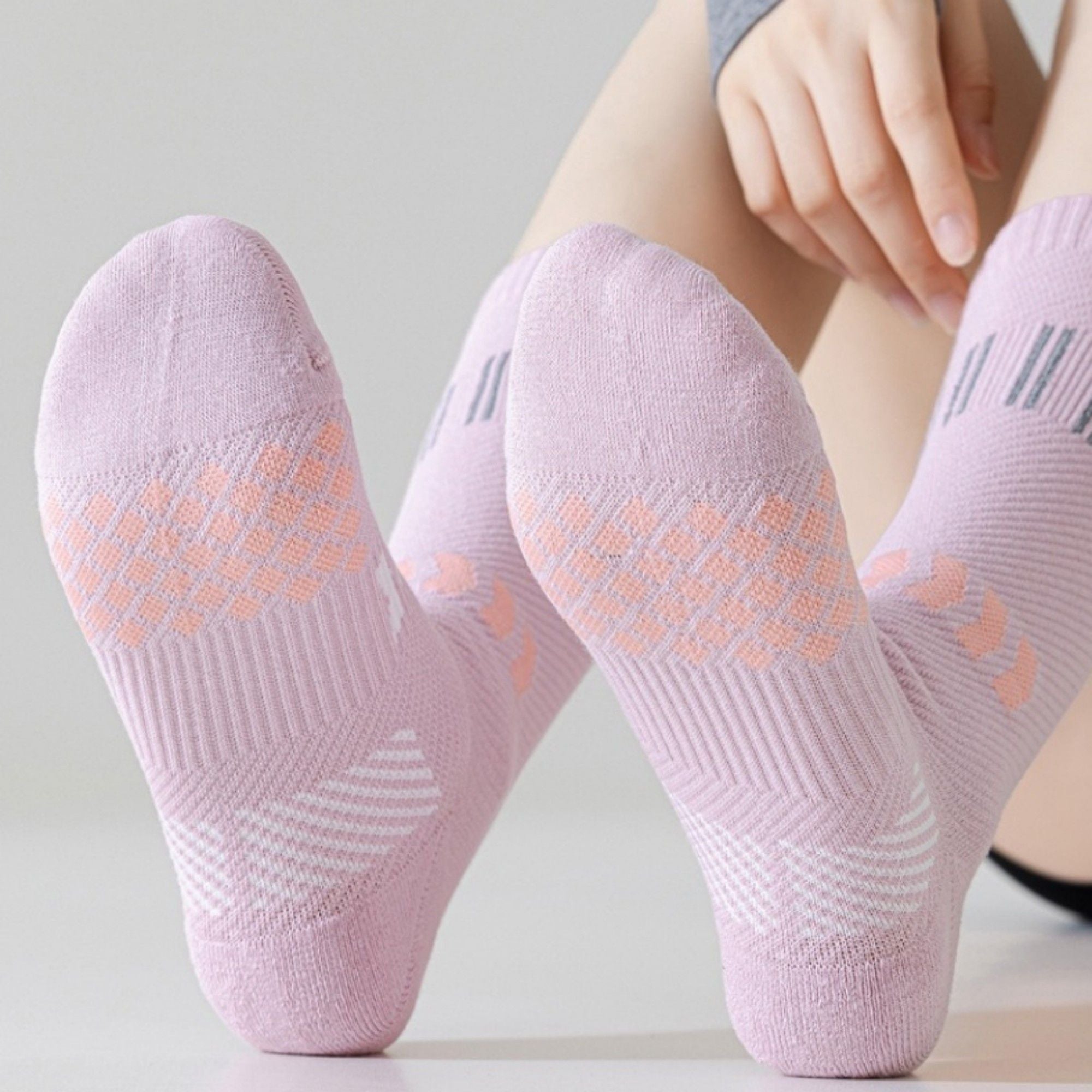 Anna-Kaci Women's Reflective Cycling Socks with Night Visibility Design Padded Zones and Breathable Compression Fit