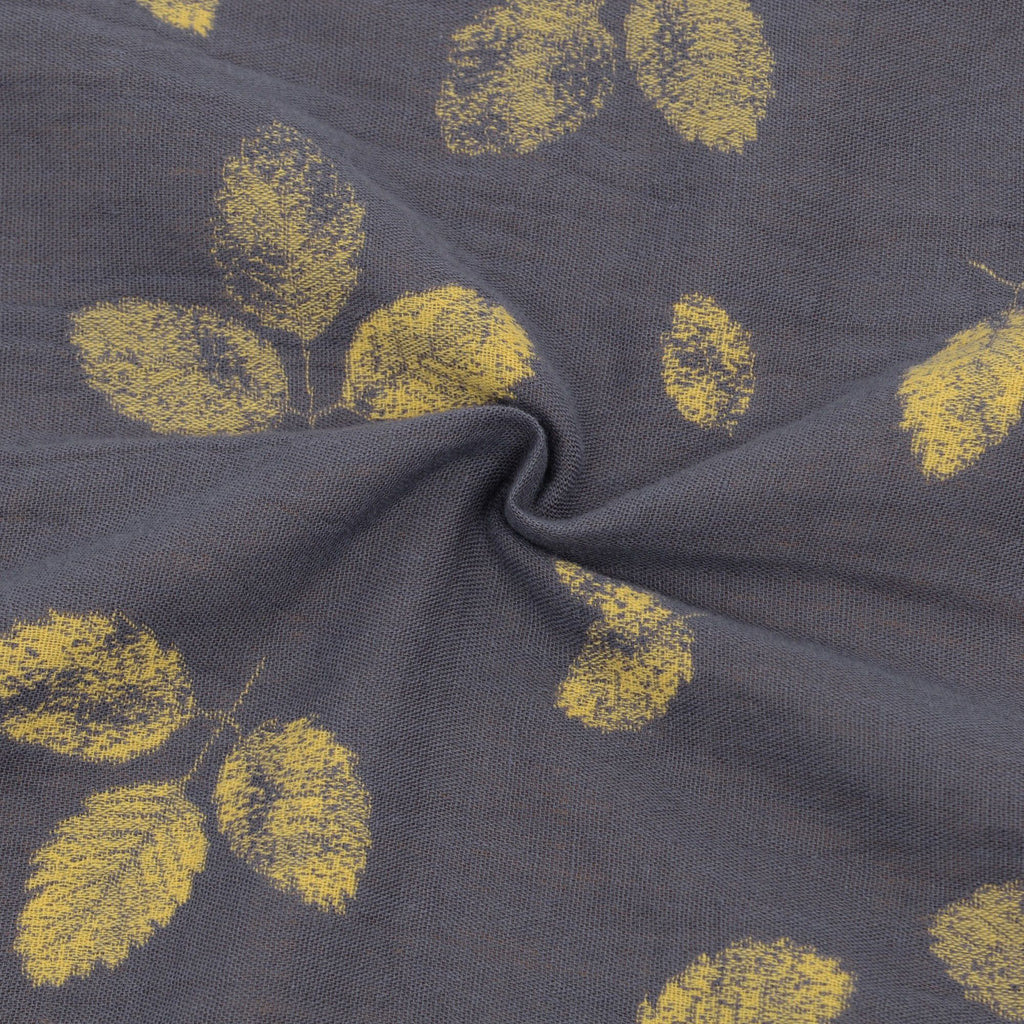 4-Piece Cotton Bedding Set with Leaf Print Duvet Cover, Pillowcases, and Flat Sheet