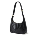 Faux Leather Hobo Shoulder Bag with Adjustable Strap and Zip Pocket