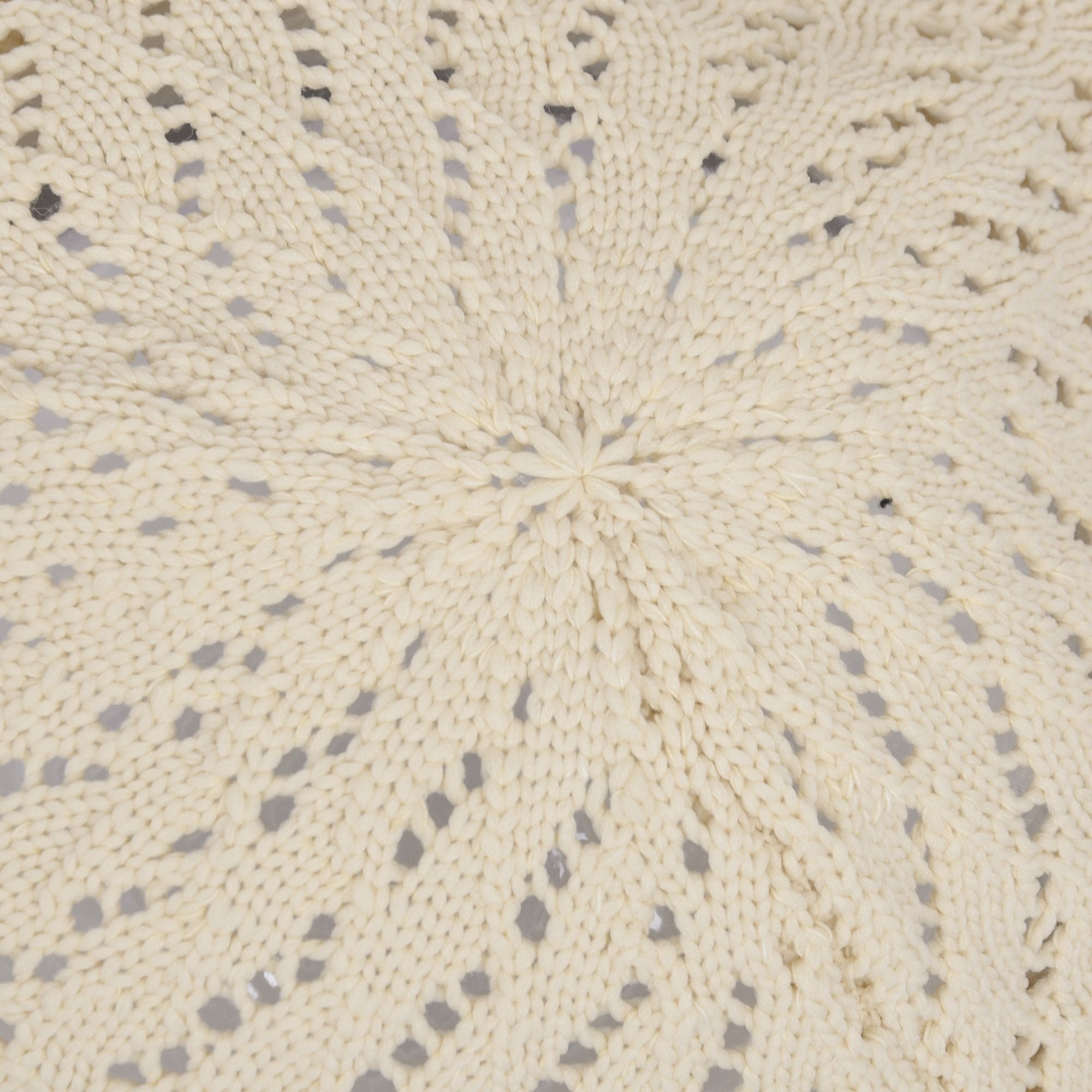 Anna-Kaci Women's Lightweight Crochet Beret Hat with Open Knit Pattern and Soft Stretch Fit