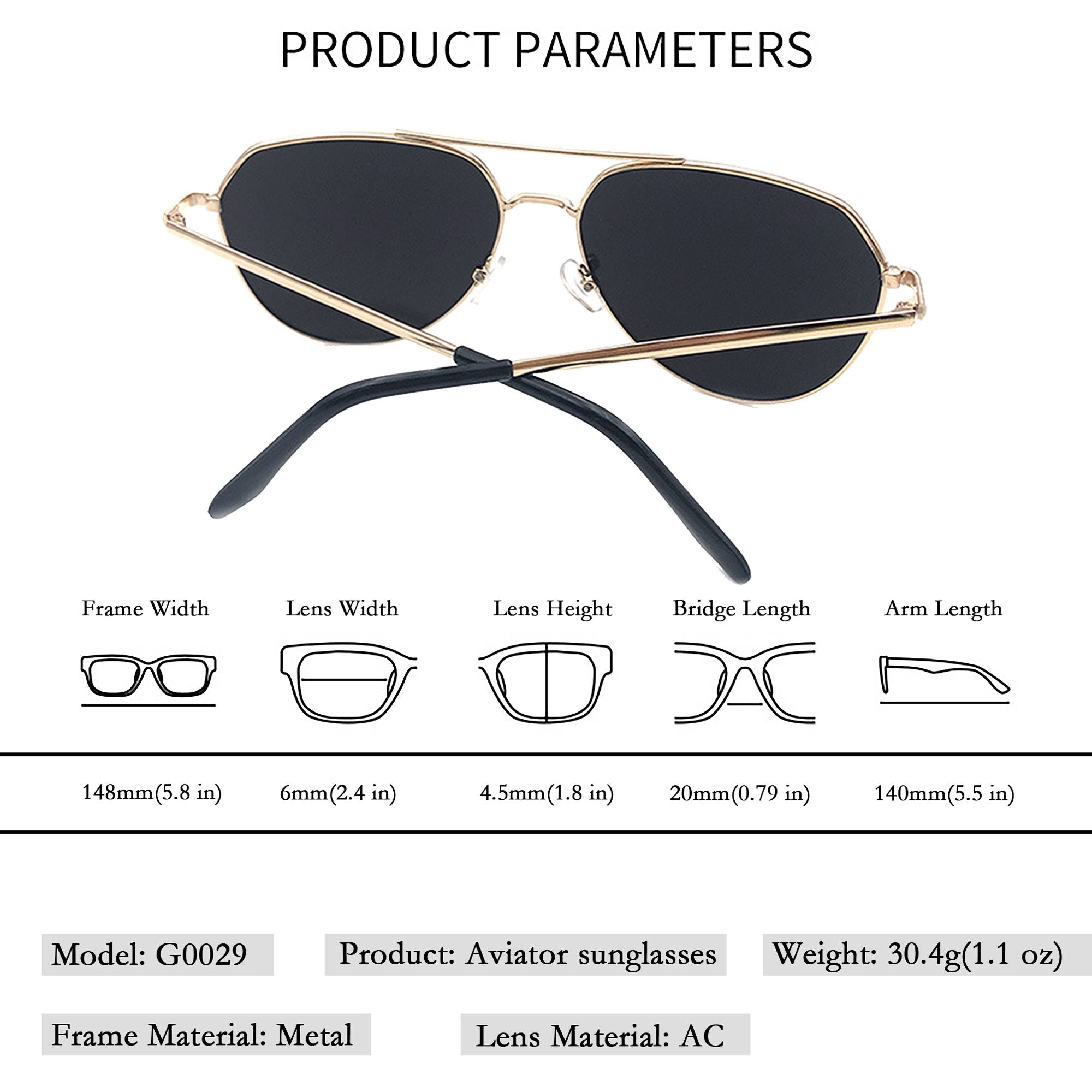 Anna-Kaci Women's Trendy Square Two - Tone Sunglasses