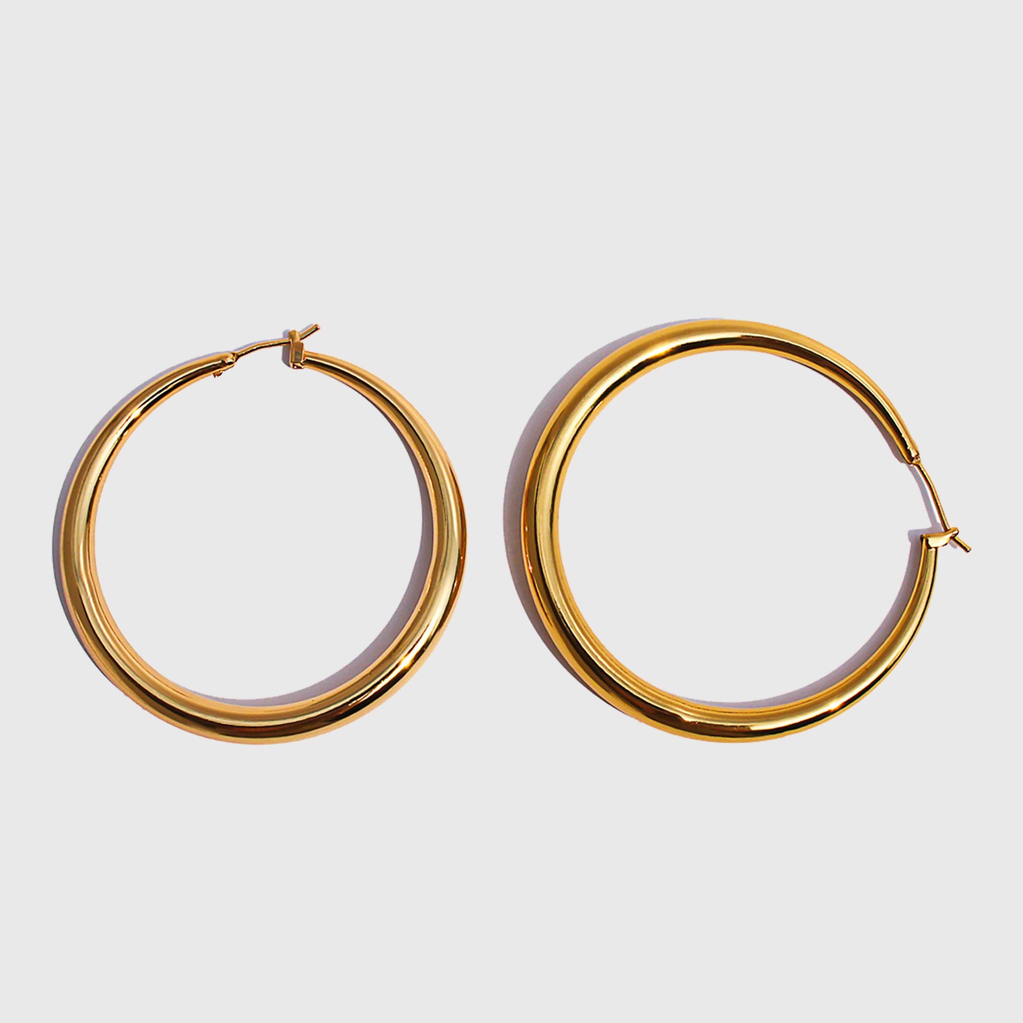 Women's Large Hoop Earrings - 4.9cm Diameter Hoops